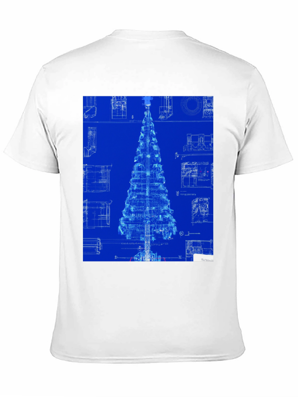 Blueprint Christmas Tree Graphic Tee