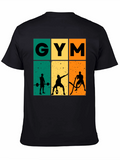 Retro Gym Workout T-Shirt - Black