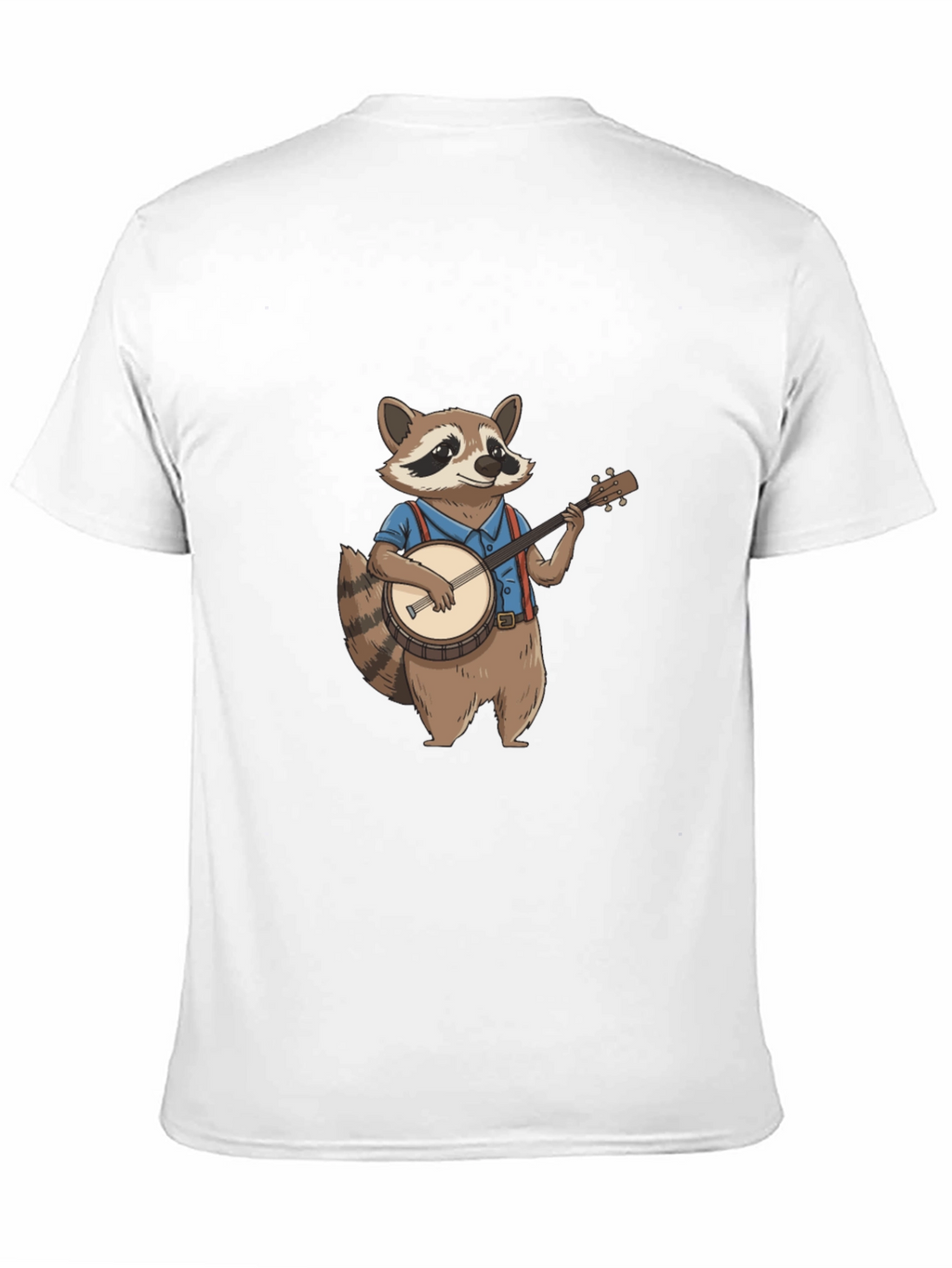 Raccoon Banjo Player Graphic Tee - Black