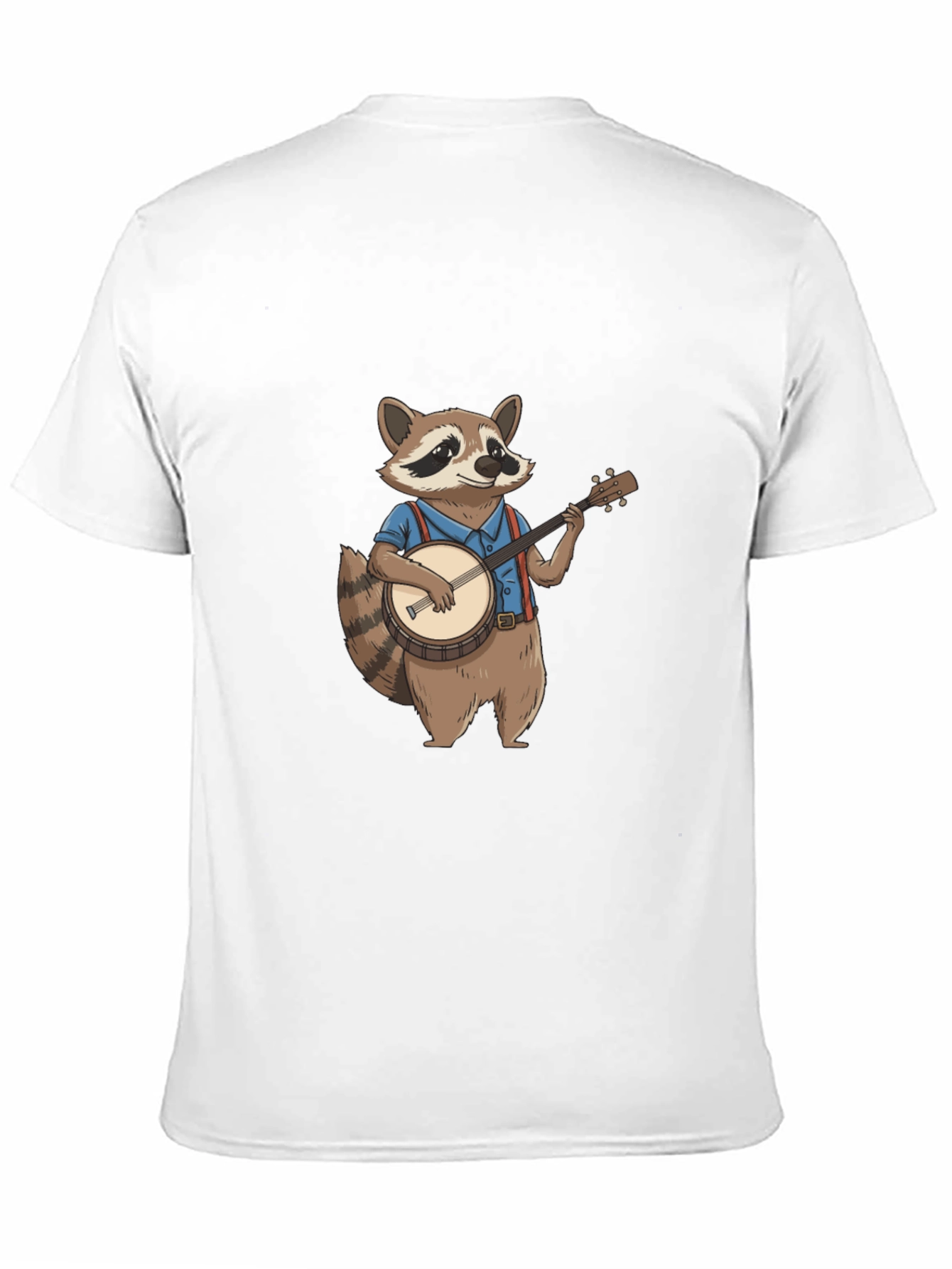 Raccoon Banjo Player Graphic Tee - Black