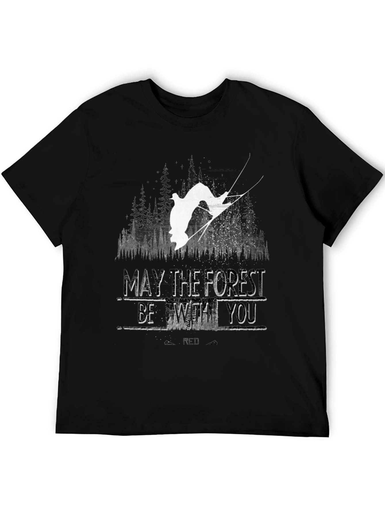 May The Forest Be With You Black Graphic Tee