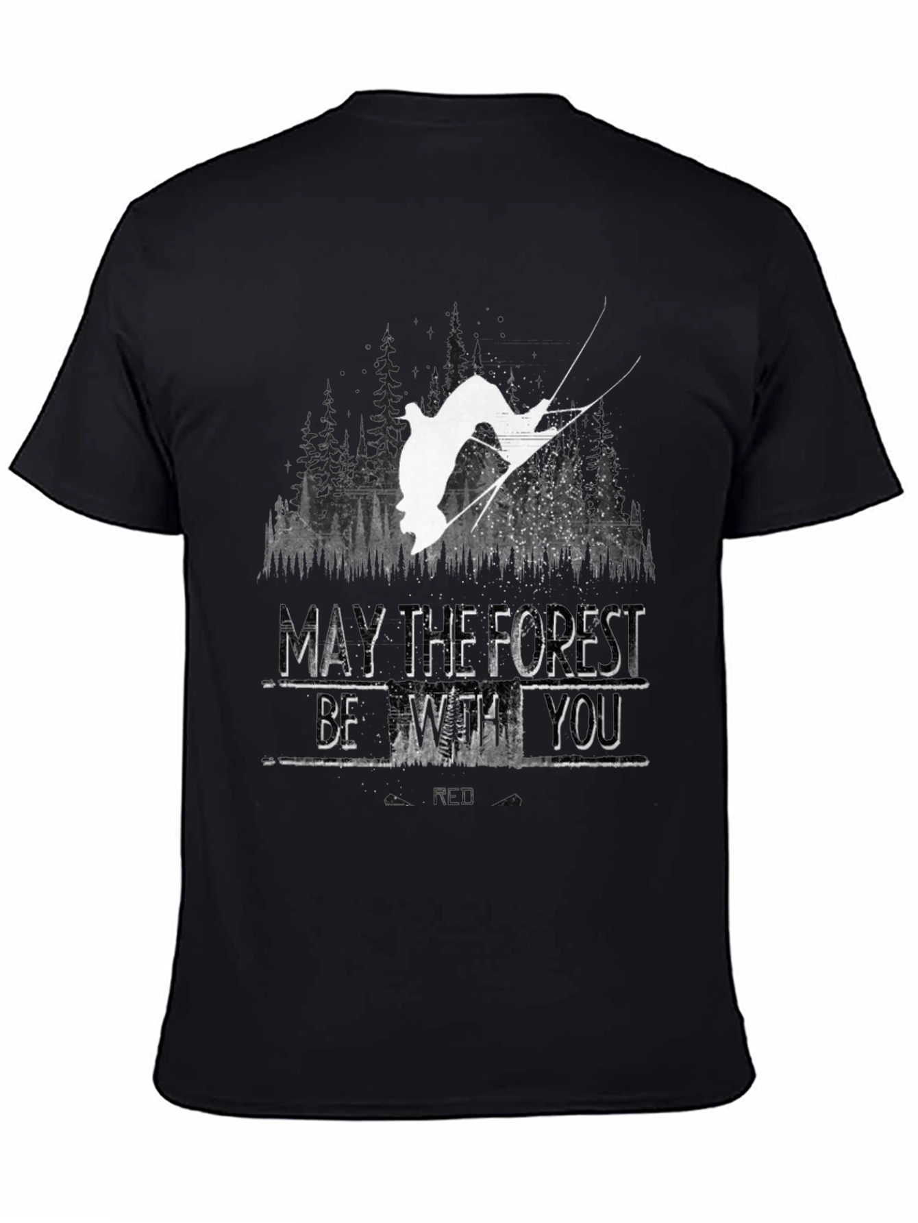 May The Forest Be With You Black Graphic Tee