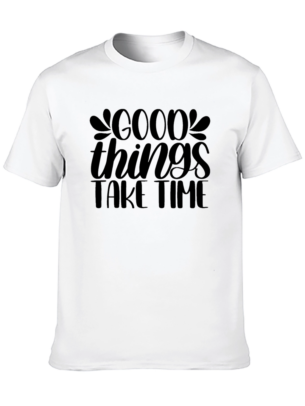 Good Things Take Time Black Graphic Tee