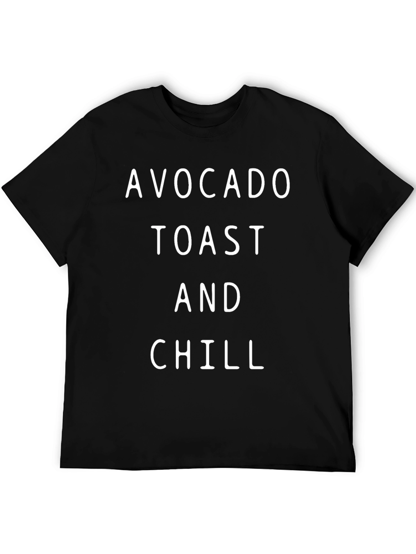 Avocado Toast & Chill Graphic Tee - Black T-Shirt