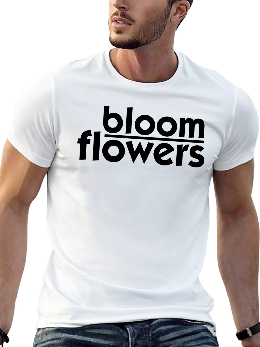 Bloom Flowers Graphic Tee - Soft Black T-Shirt