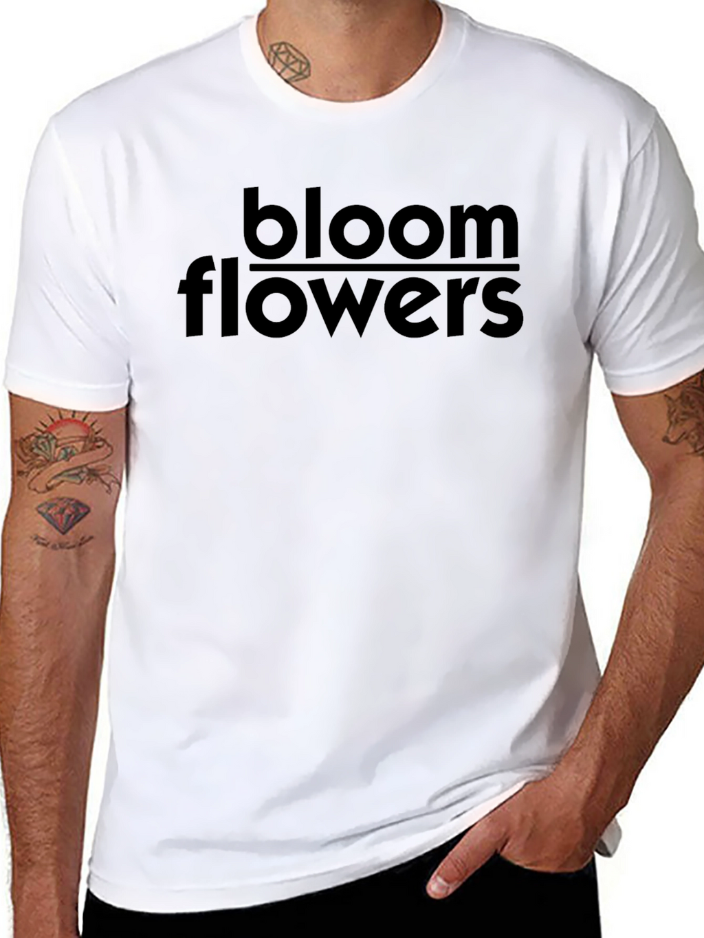 Bloom Flowers Graphic Tee - Soft Black T-Shirt