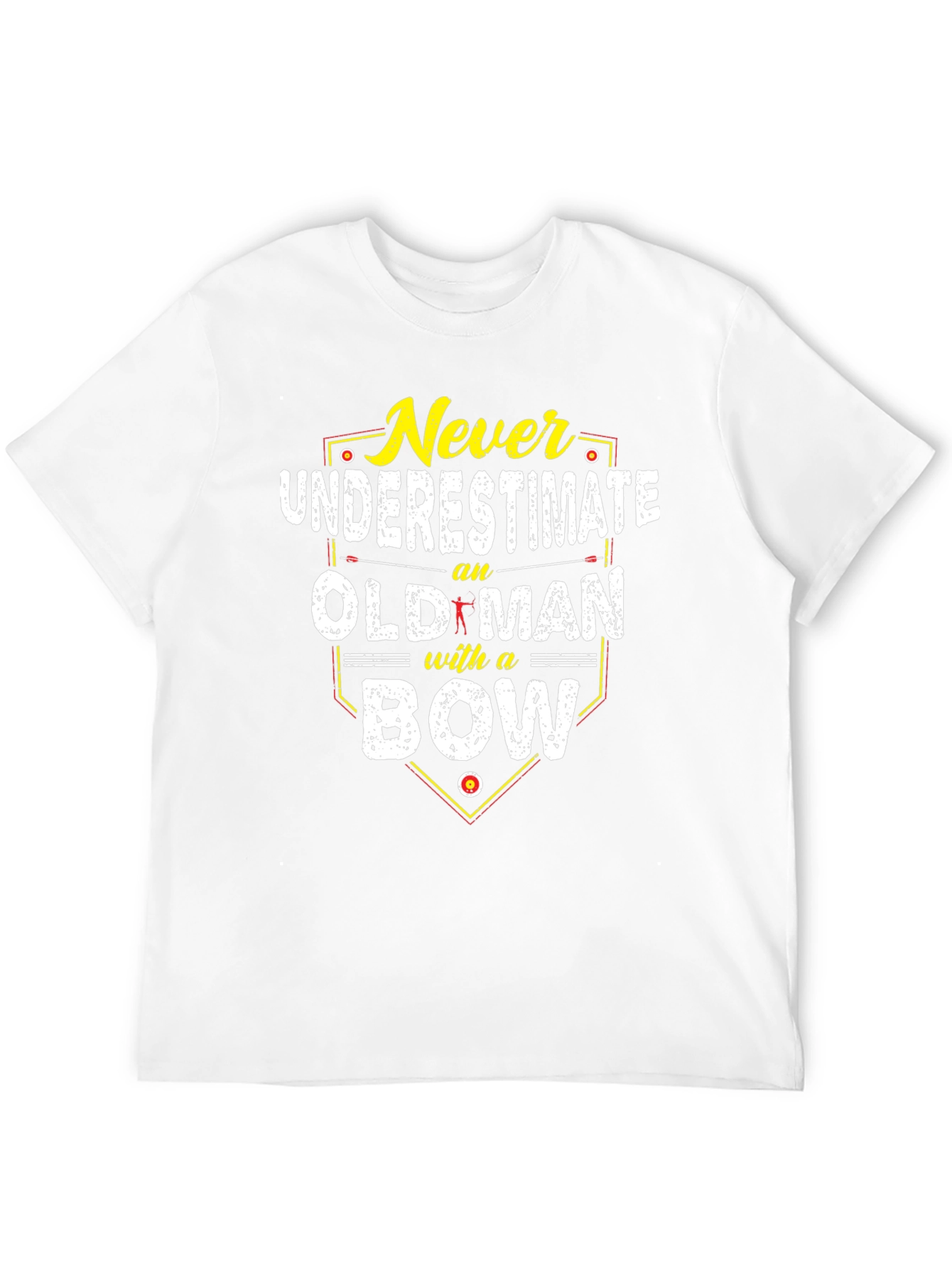 Never Underestimate Old Man with a Bow T-Shirt