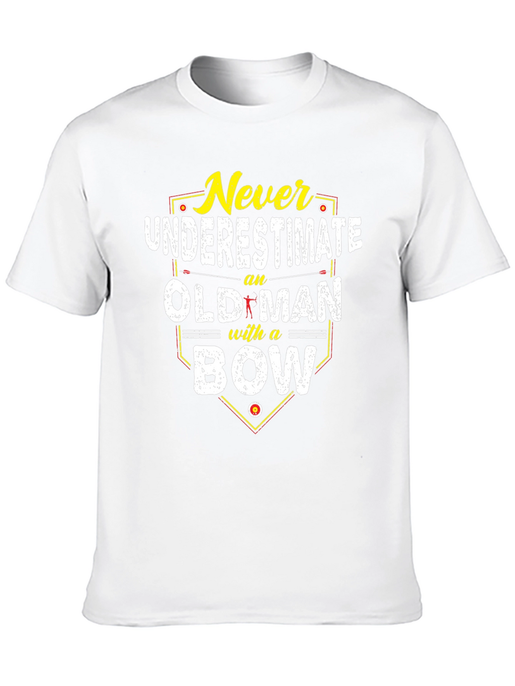 Never Underestimate Old Man with a Bow T-Shirt