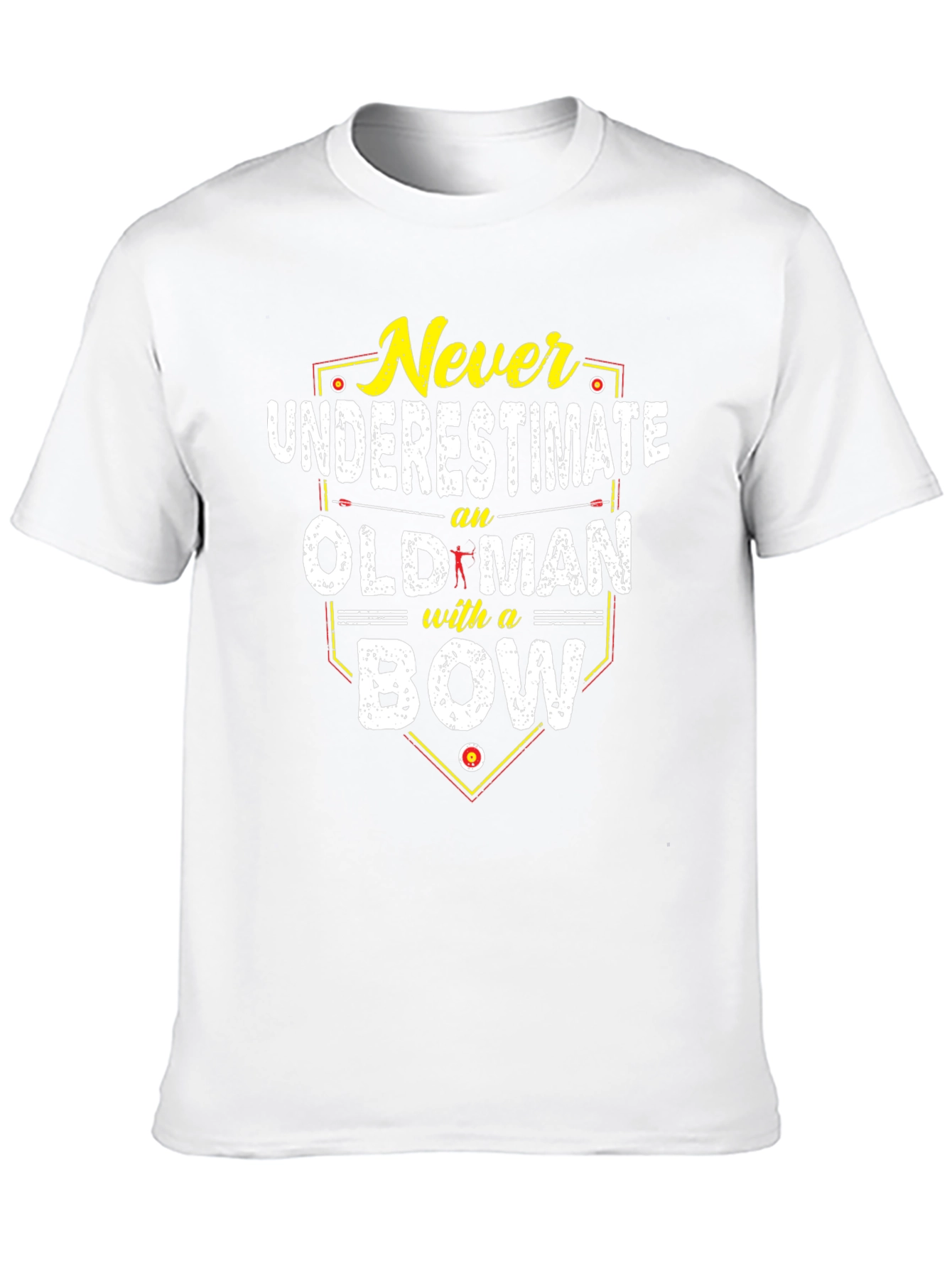 Never Underestimate Old Man with a Bow T-Shirt