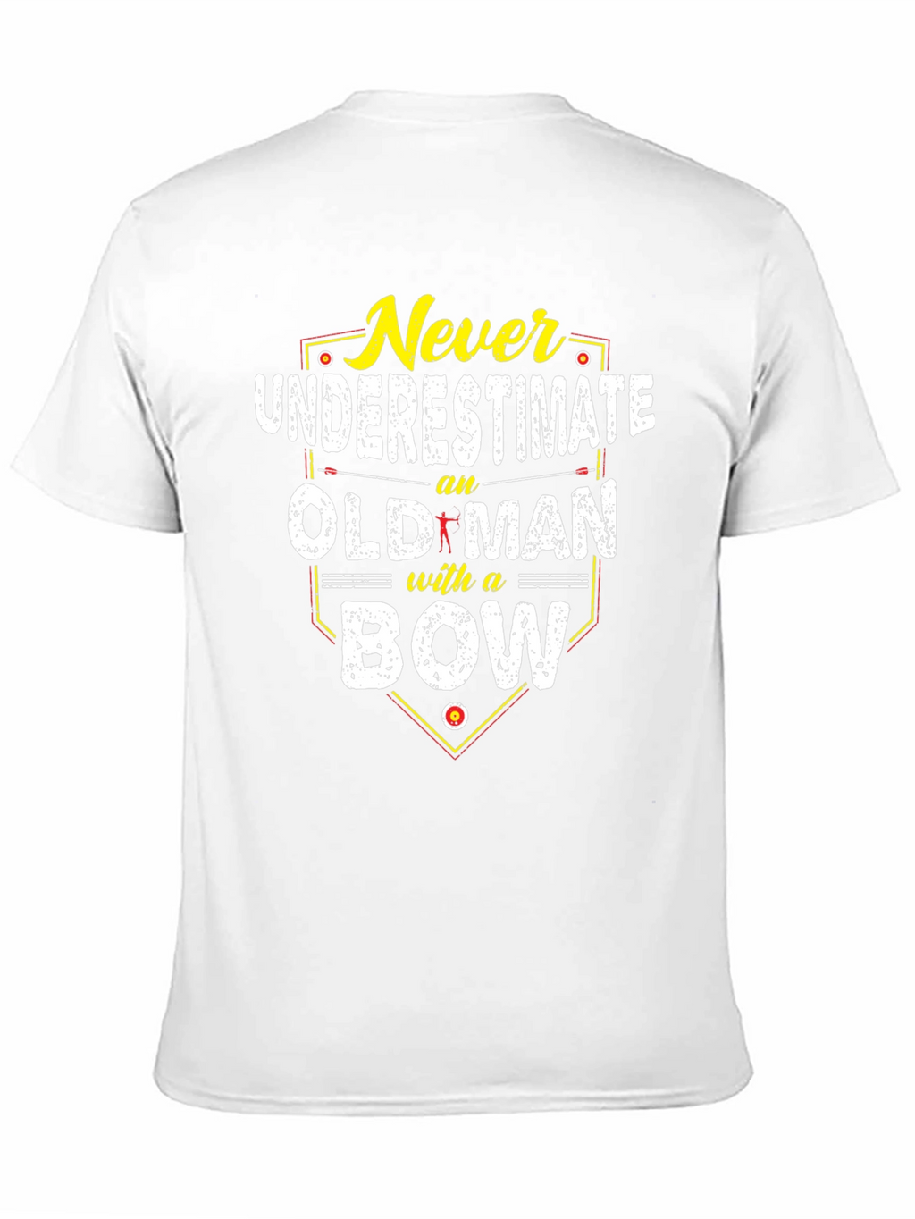 Never Underestimate Old Man with a Bow T-Shirt