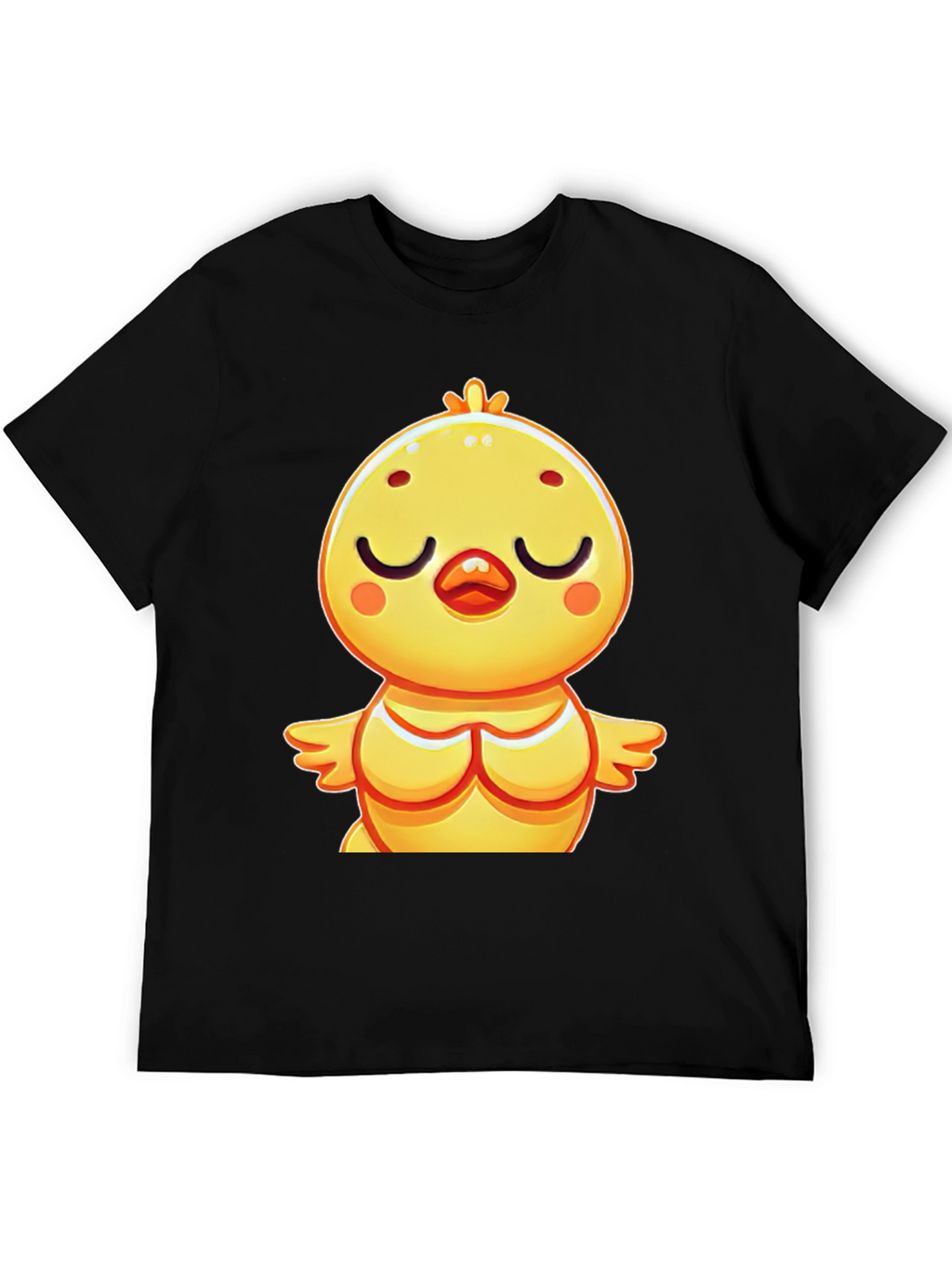 Cute Chick Graphic Tee - Relaxed Fit Black T-Shirt