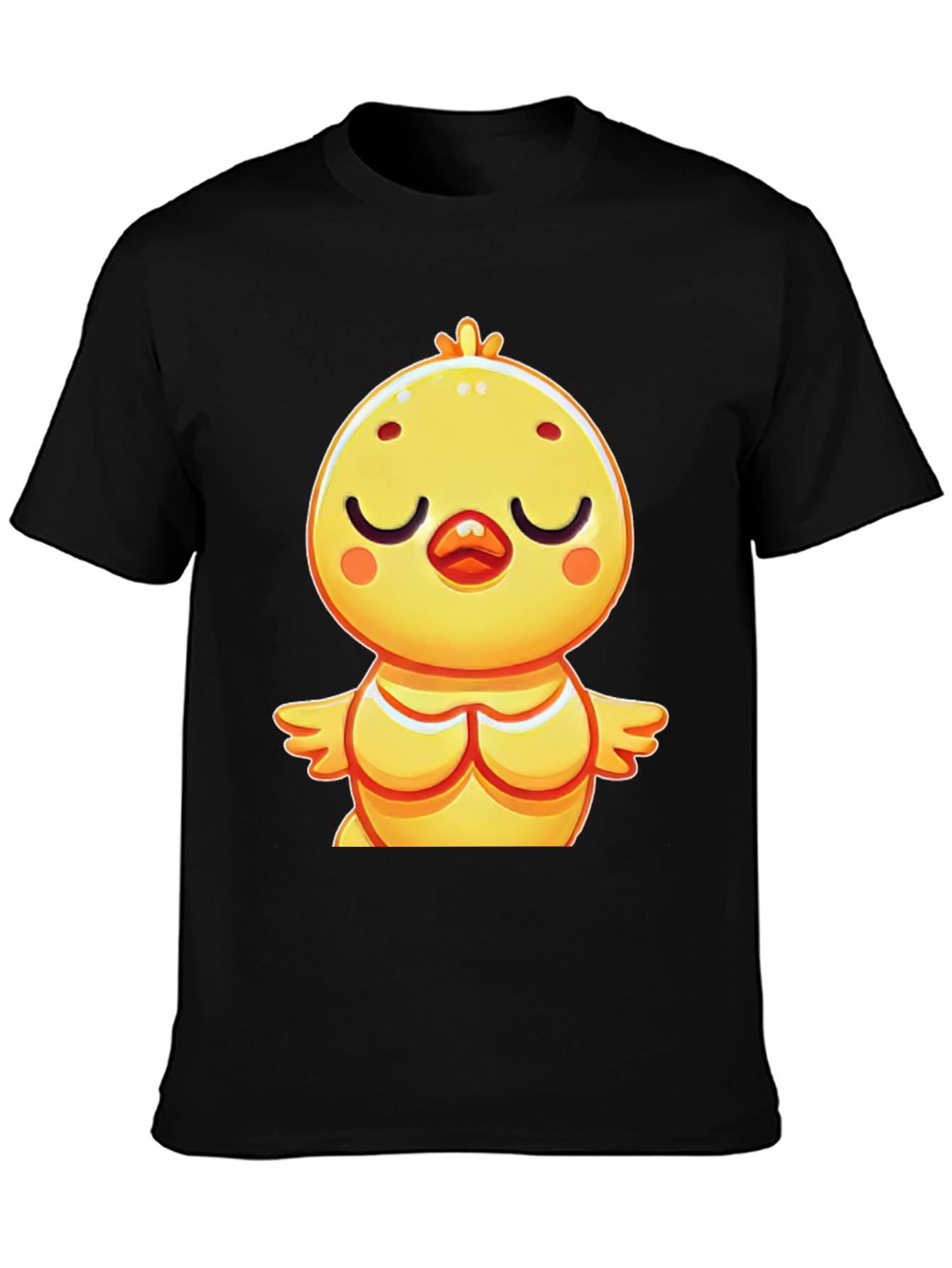 Cute Chick Graphic Tee - Relaxed Fit Black T-Shirt