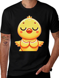 Cute Chick Graphic Tee - Relaxed Fit Black T-Shirt