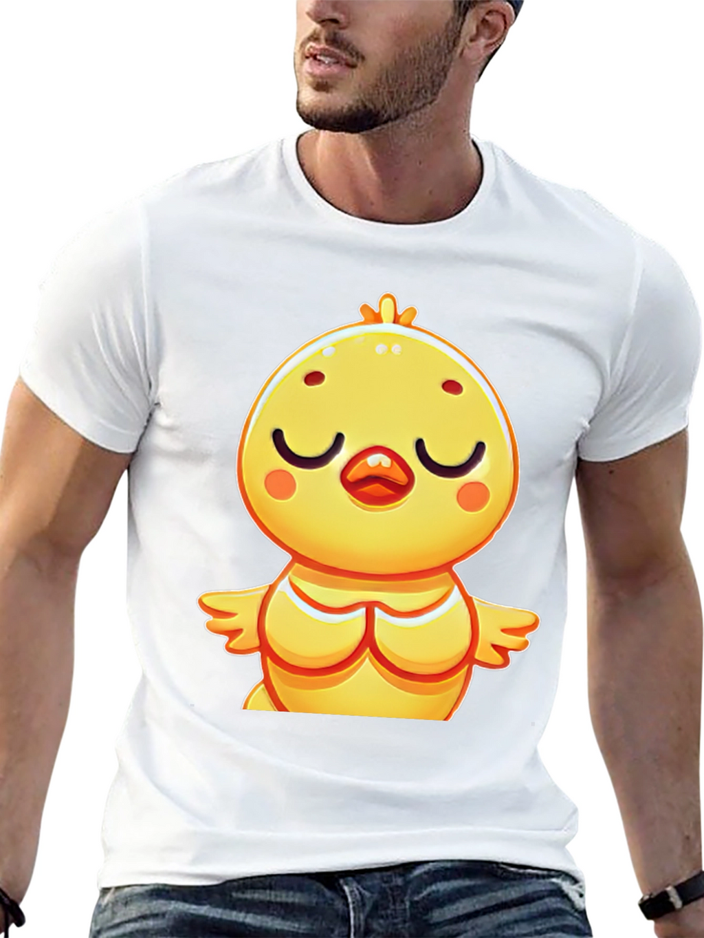 Cute Chick Graphic Tee - Relaxed Fit Black T-Shirt