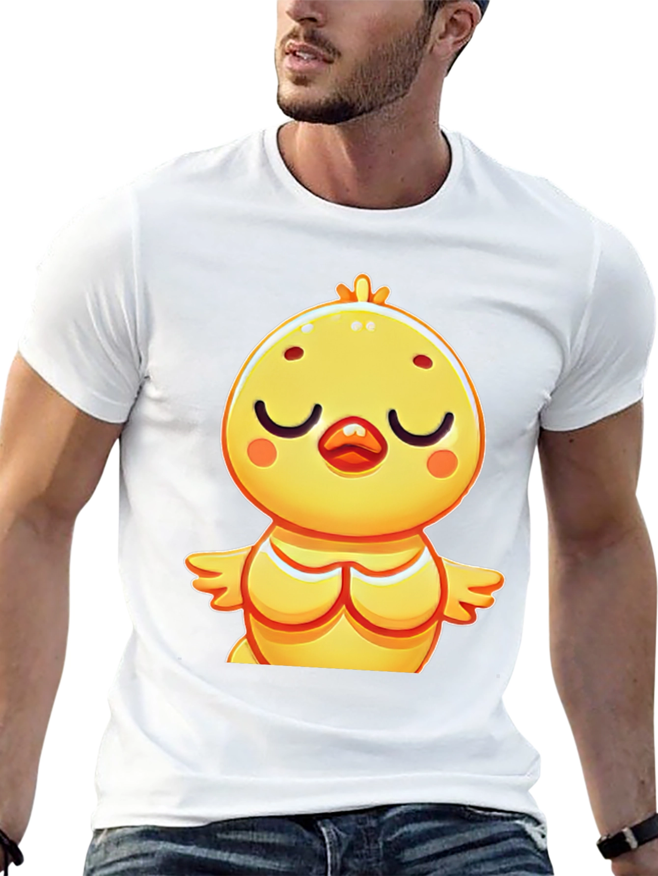 Cute Chick Graphic Tee - Relaxed Fit Black T-Shirt