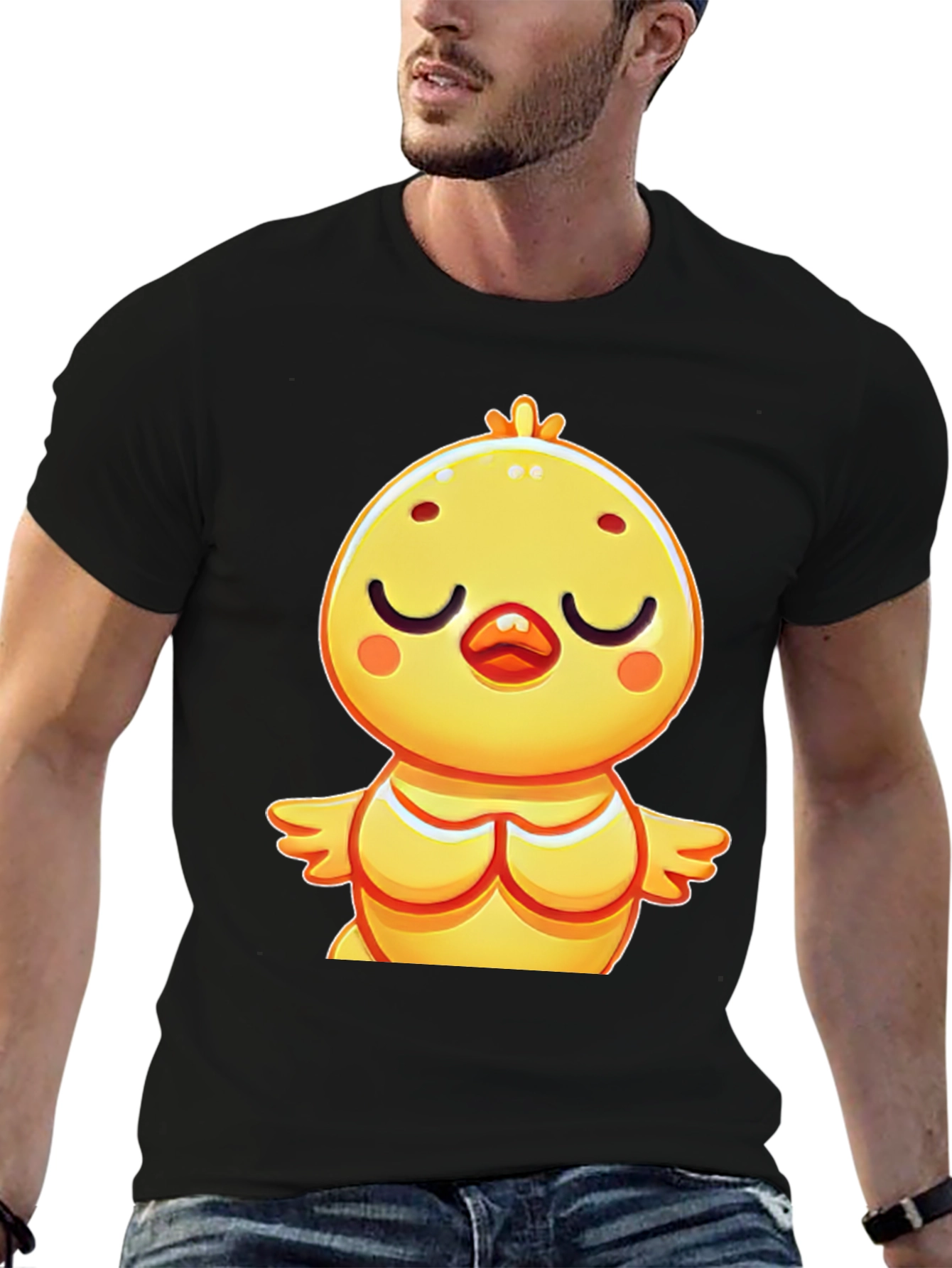 Cute Chick Graphic Tee - Relaxed Fit Black T-Shirt