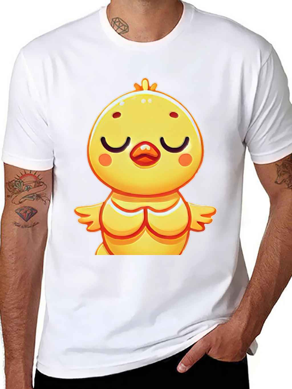 Cute Chick Graphic Tee - Relaxed Fit Black T-Shirt