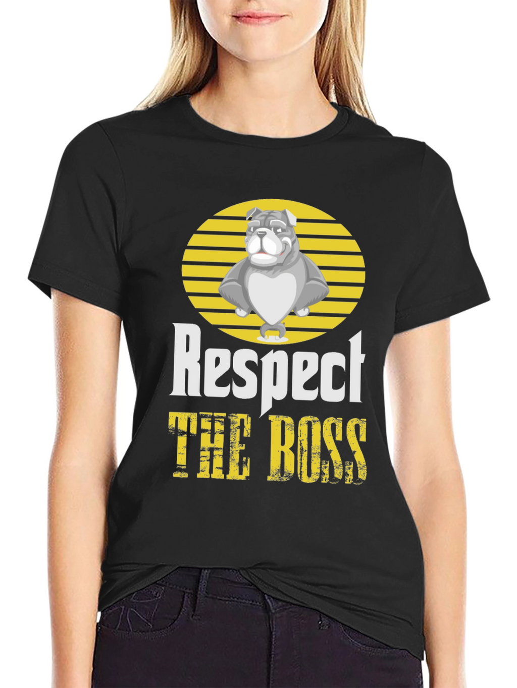 Bulldog “The Boss” T-Shirt – Bold Respect Dog Graphic Tee