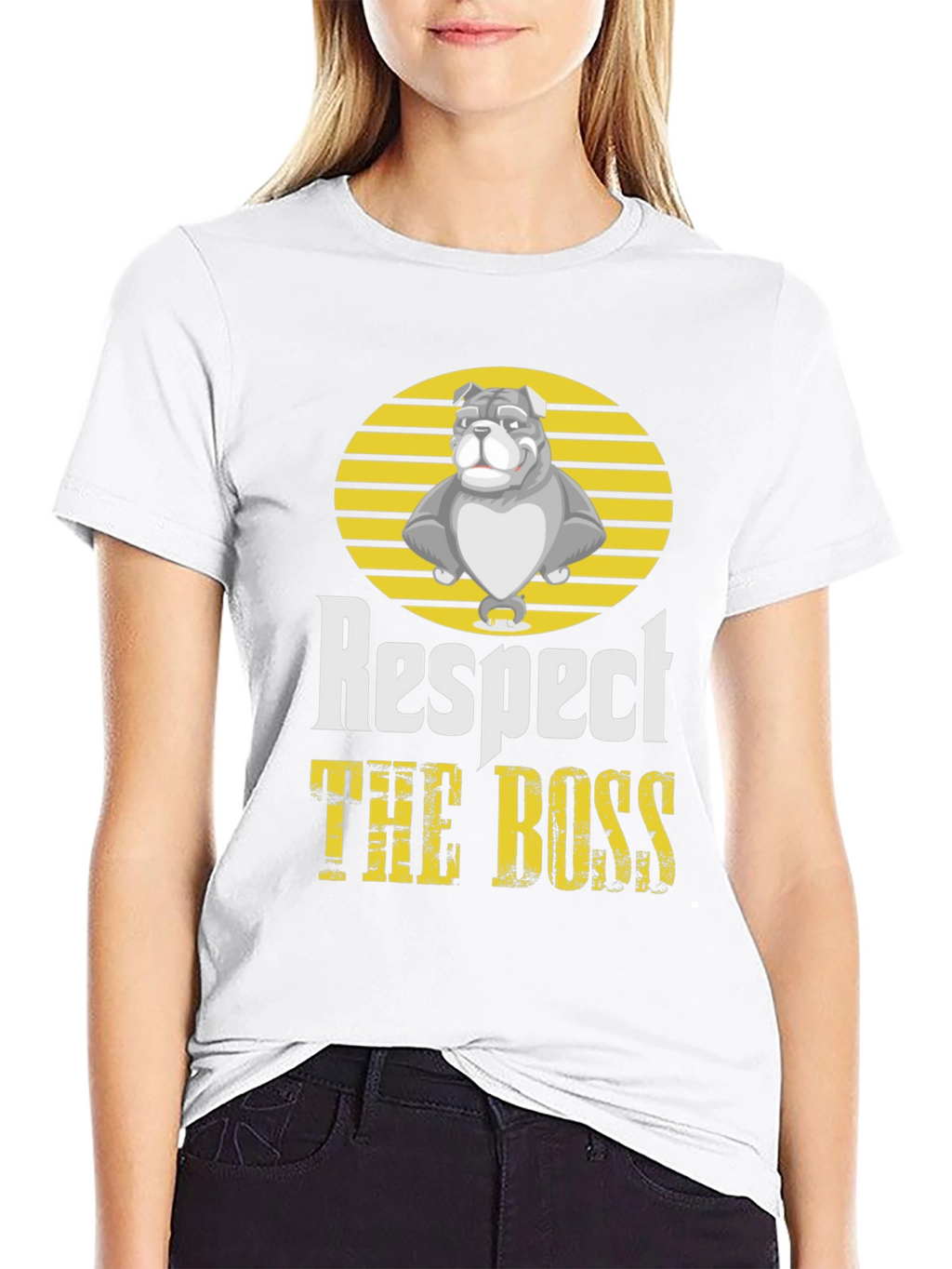 Bulldog “The Boss” T-Shirt – Bold Respect Dog Graphic Tee
