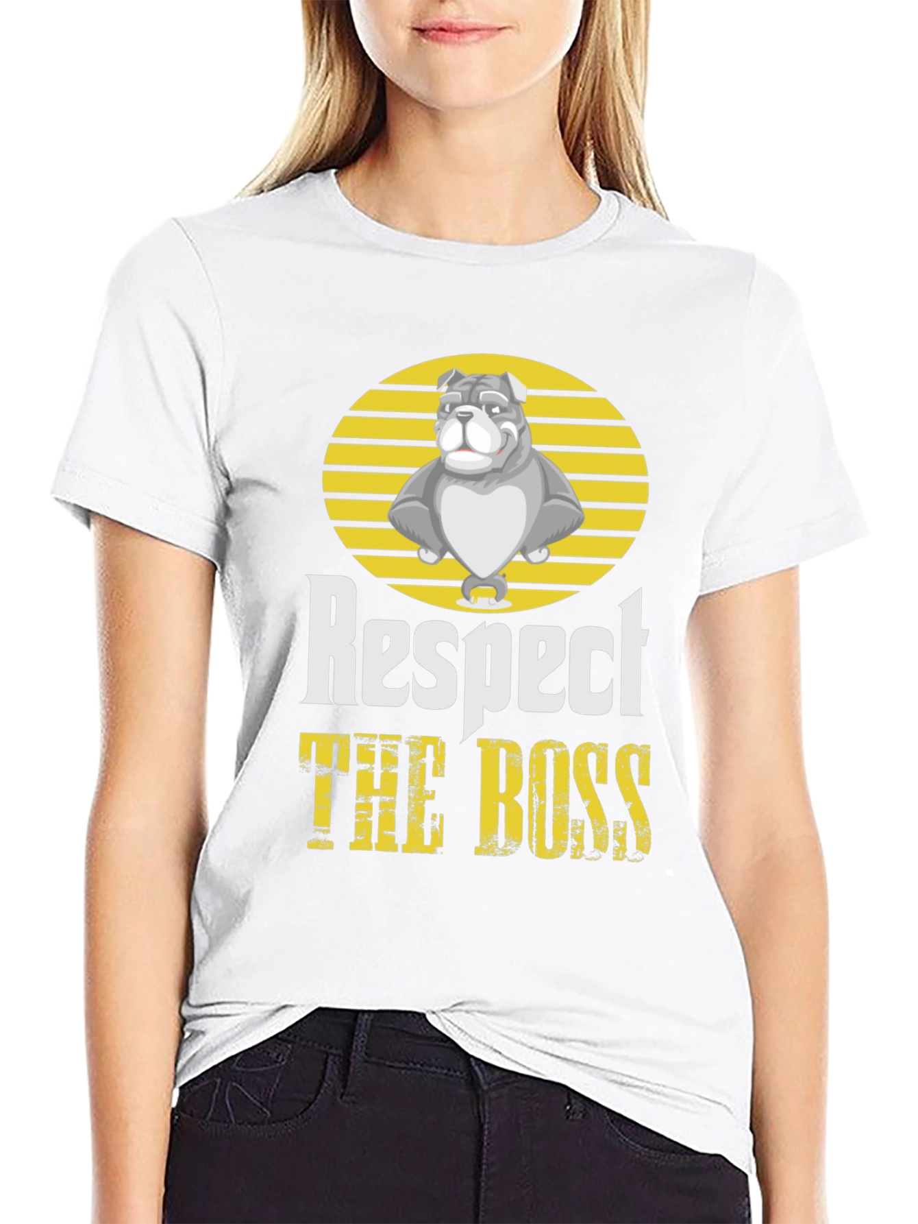 Bulldog “The Boss” T-Shirt – Bold Respect Dog Graphic Tee