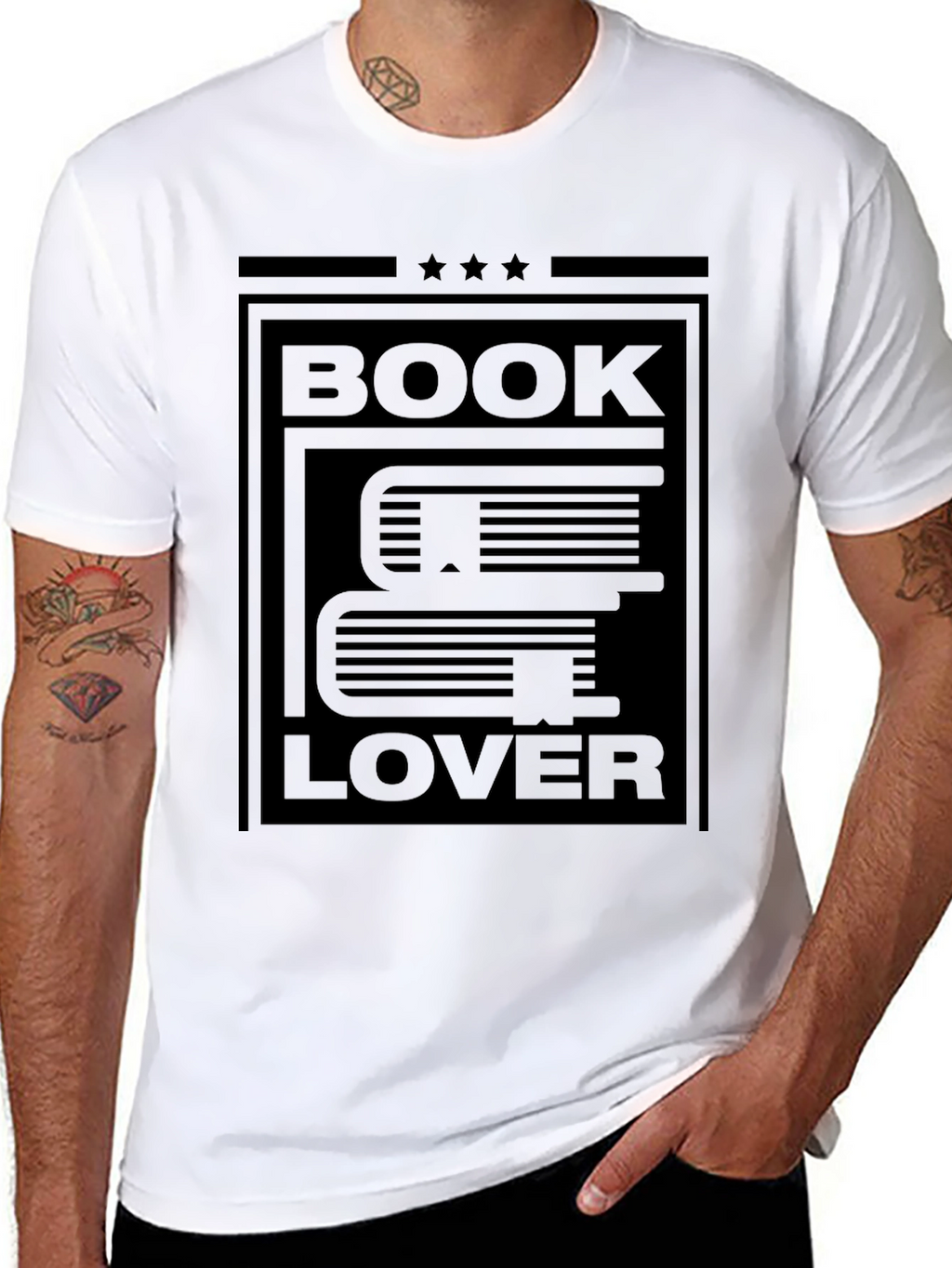 Book Lover T-Shirt - Black Graphic Tee
