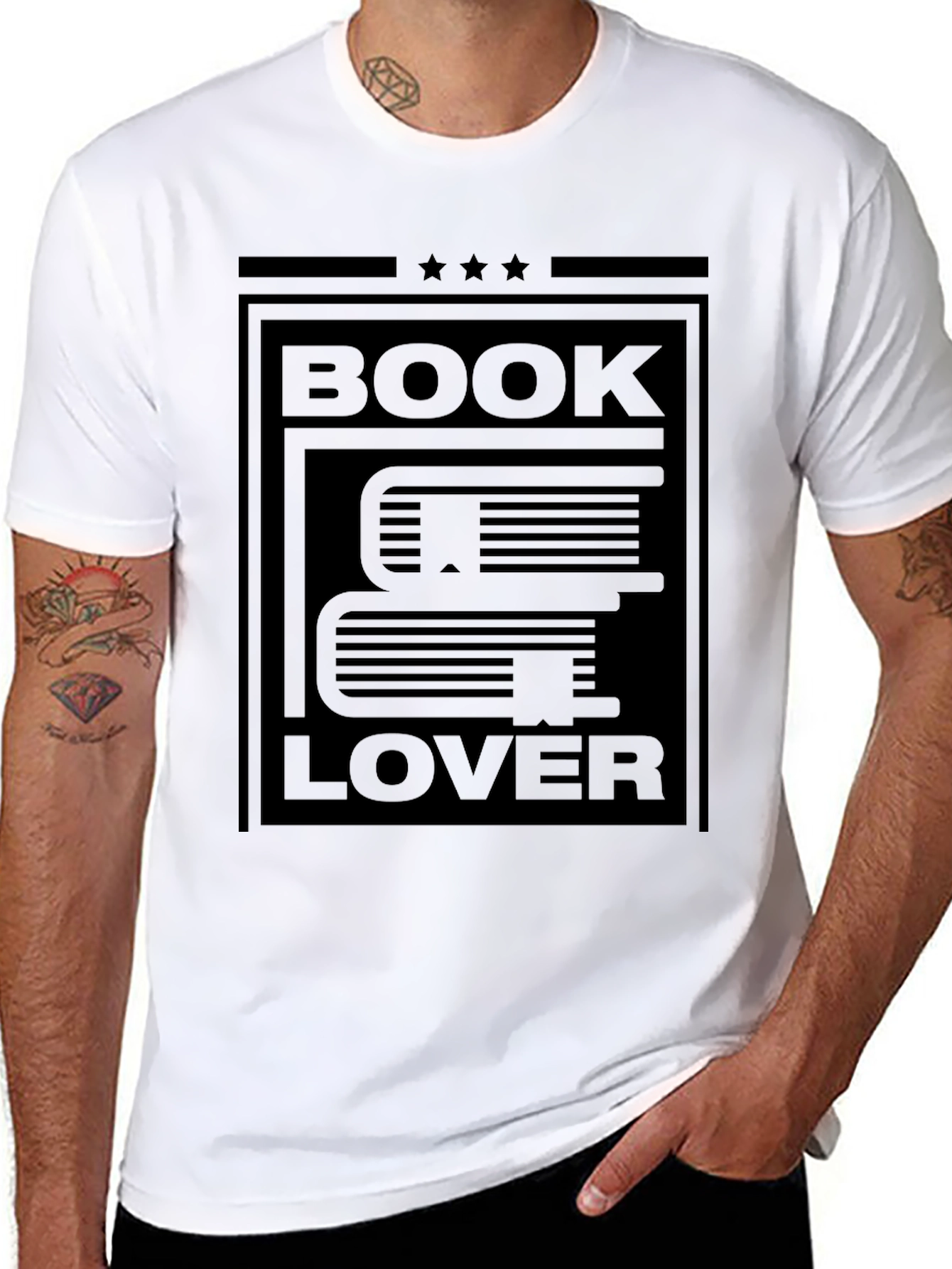Book Lover T-Shirt - Black Graphic Tee
