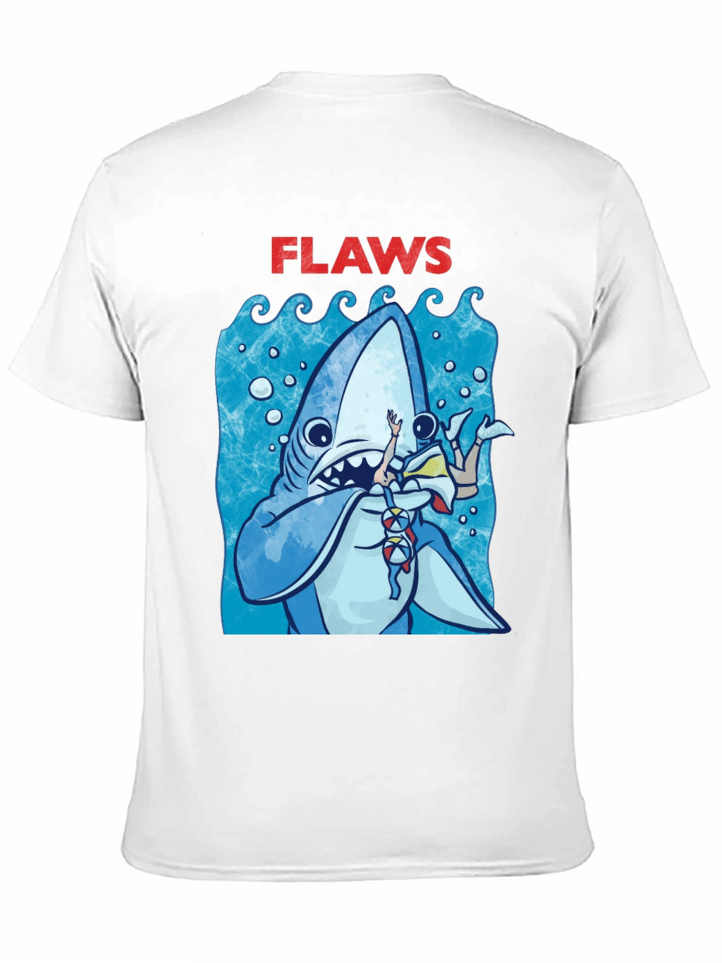 Shark Flaws Graphic Tee - Cartoon Shark Design