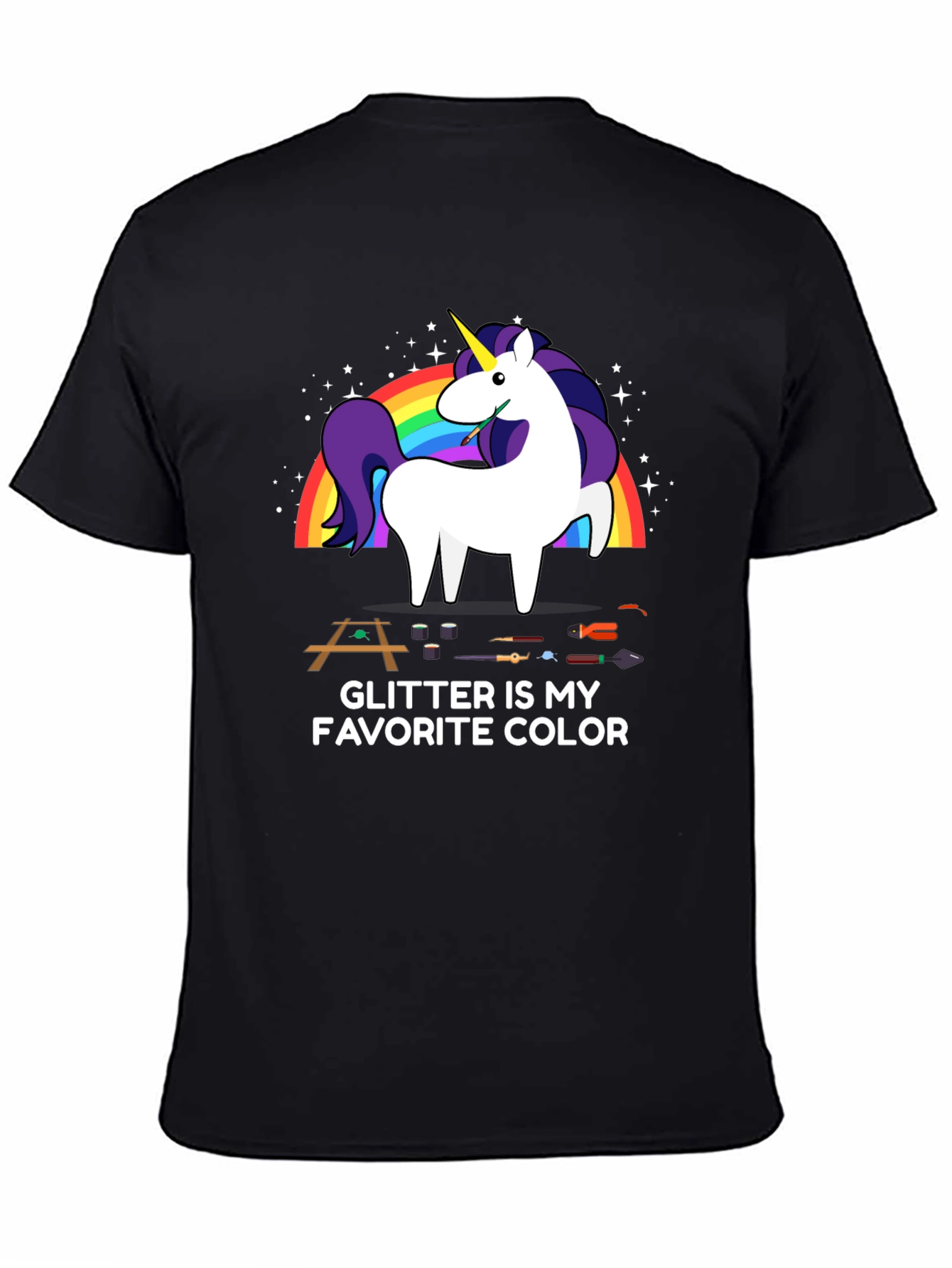 Glitter Is My Favorite Color T-Shirt Unicorn Carpenter