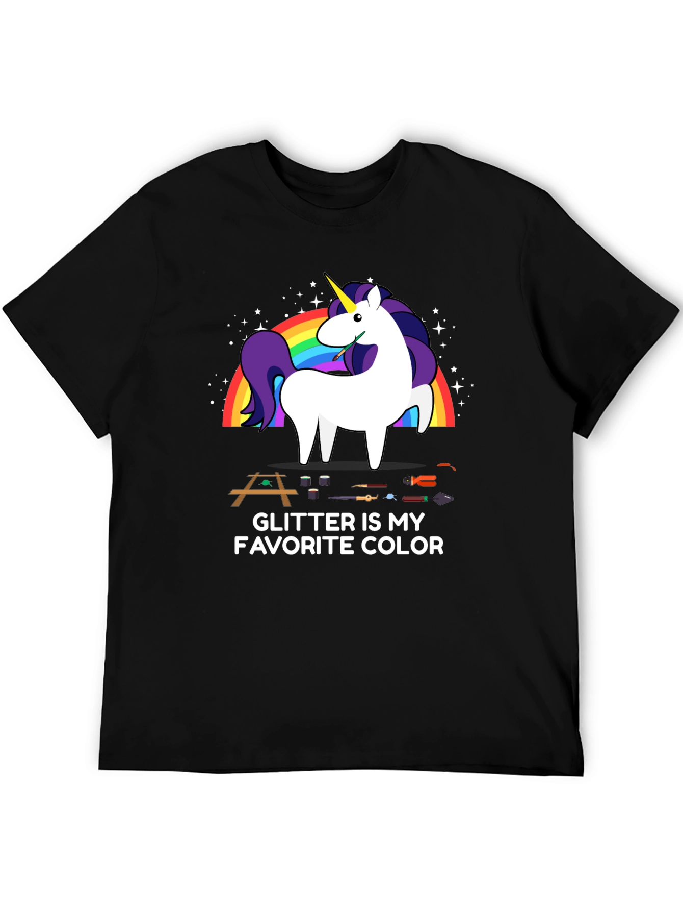 Glitter Is My Favorite Color T-Shirt Unicorn Carpenter