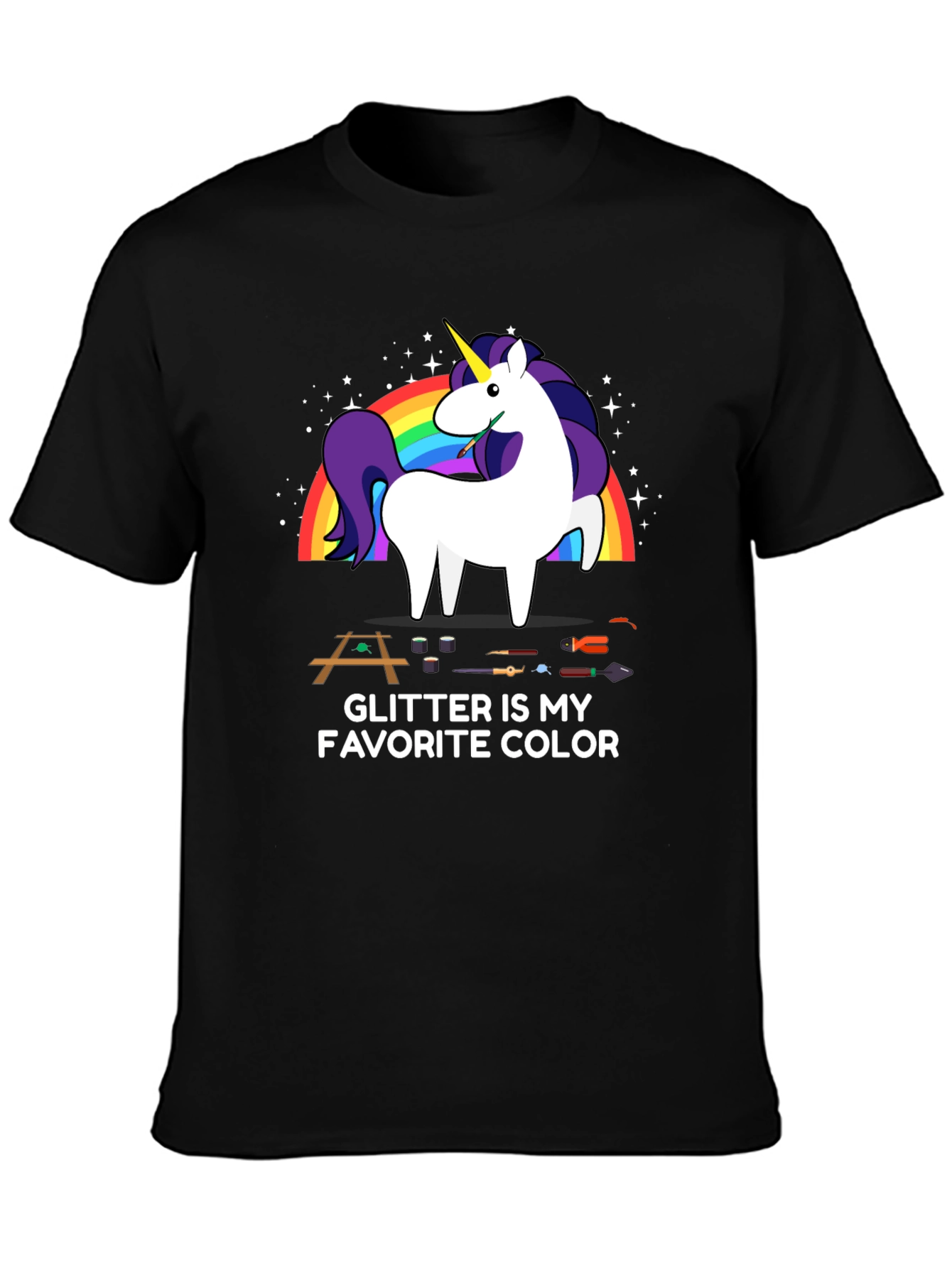 Glitter Is My Favorite Color T-Shirt Unicorn Carpenter