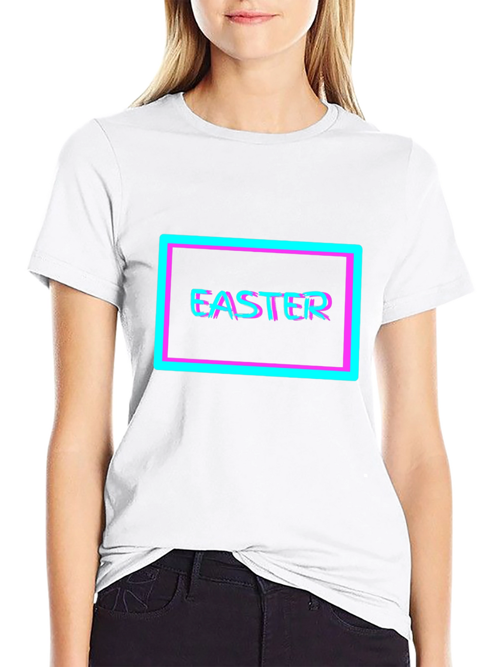 Easter Glitch T-Shirt - Vibrant Holiday Style