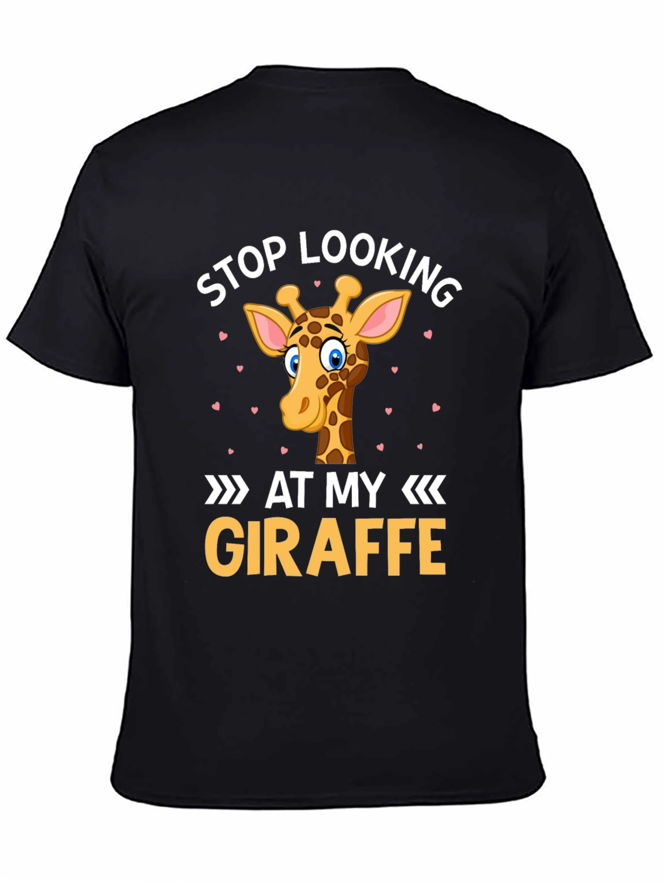 Stop Looking At My Giraffe T-Shirt - Novelty Graphic Tee