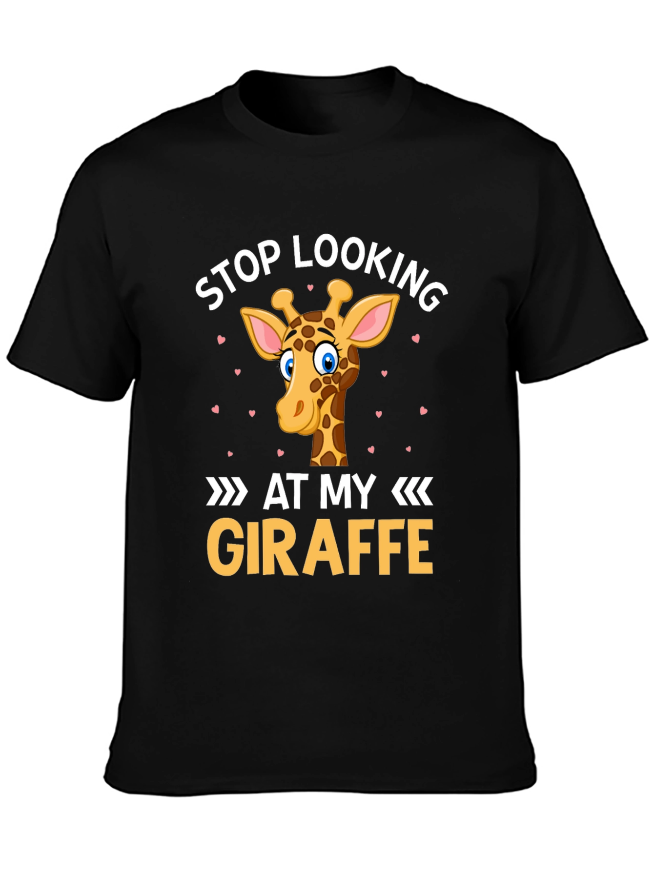 Stop Looking At My Giraffe T-Shirt - Novelty Graphic Tee