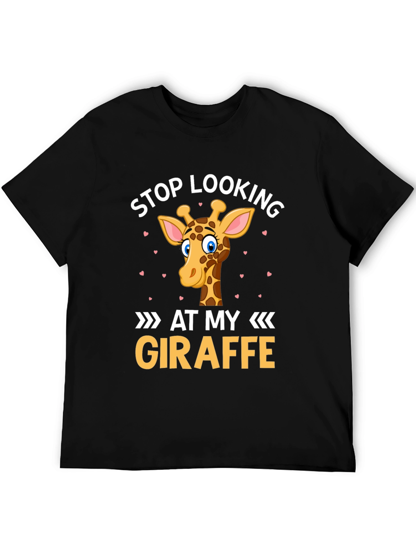 Stop Looking At My Giraffe T-Shirt - Novelty Graphic Tee