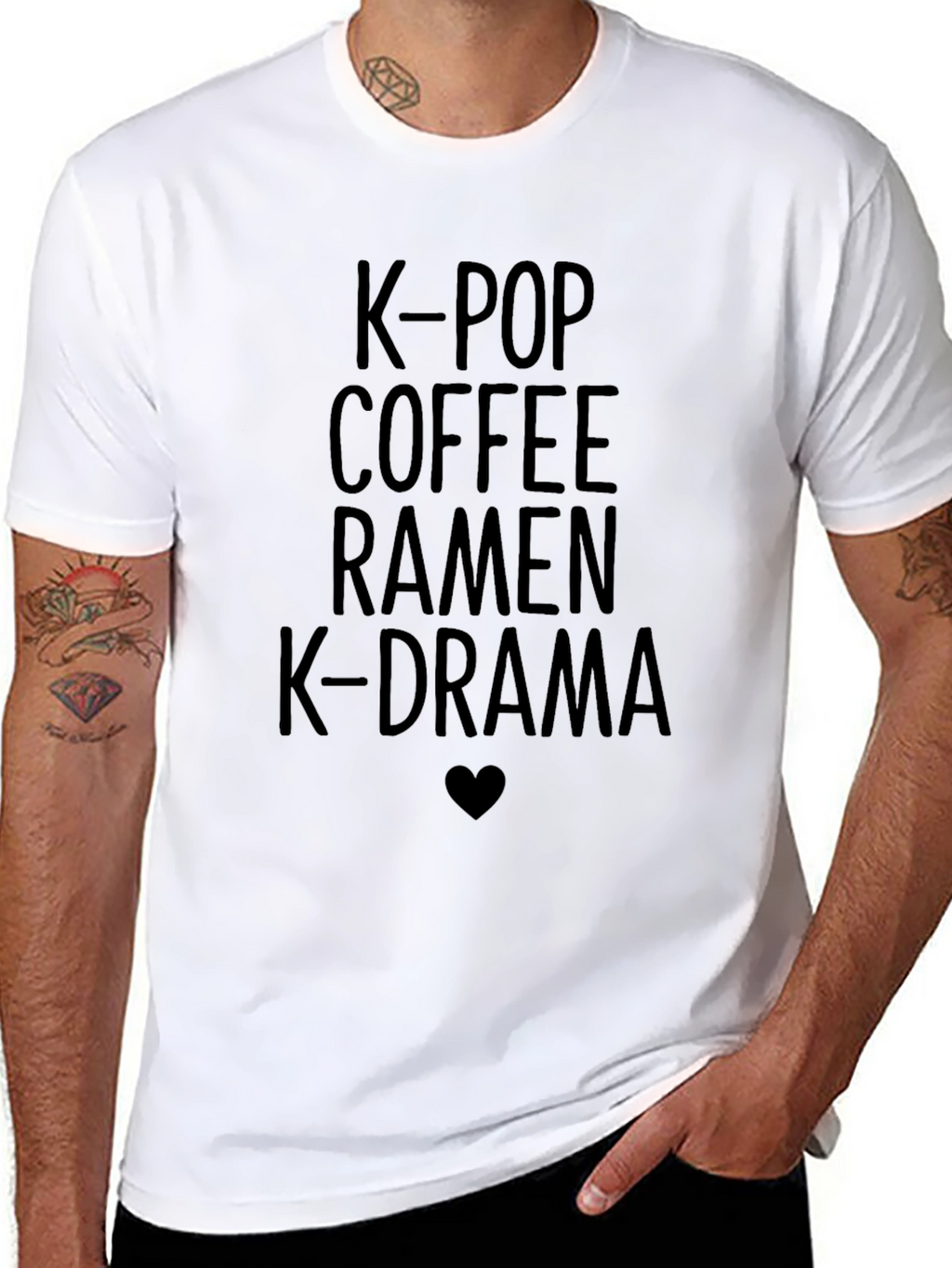 K-Pop Coffee Ramen K-Drama Graphic Tee