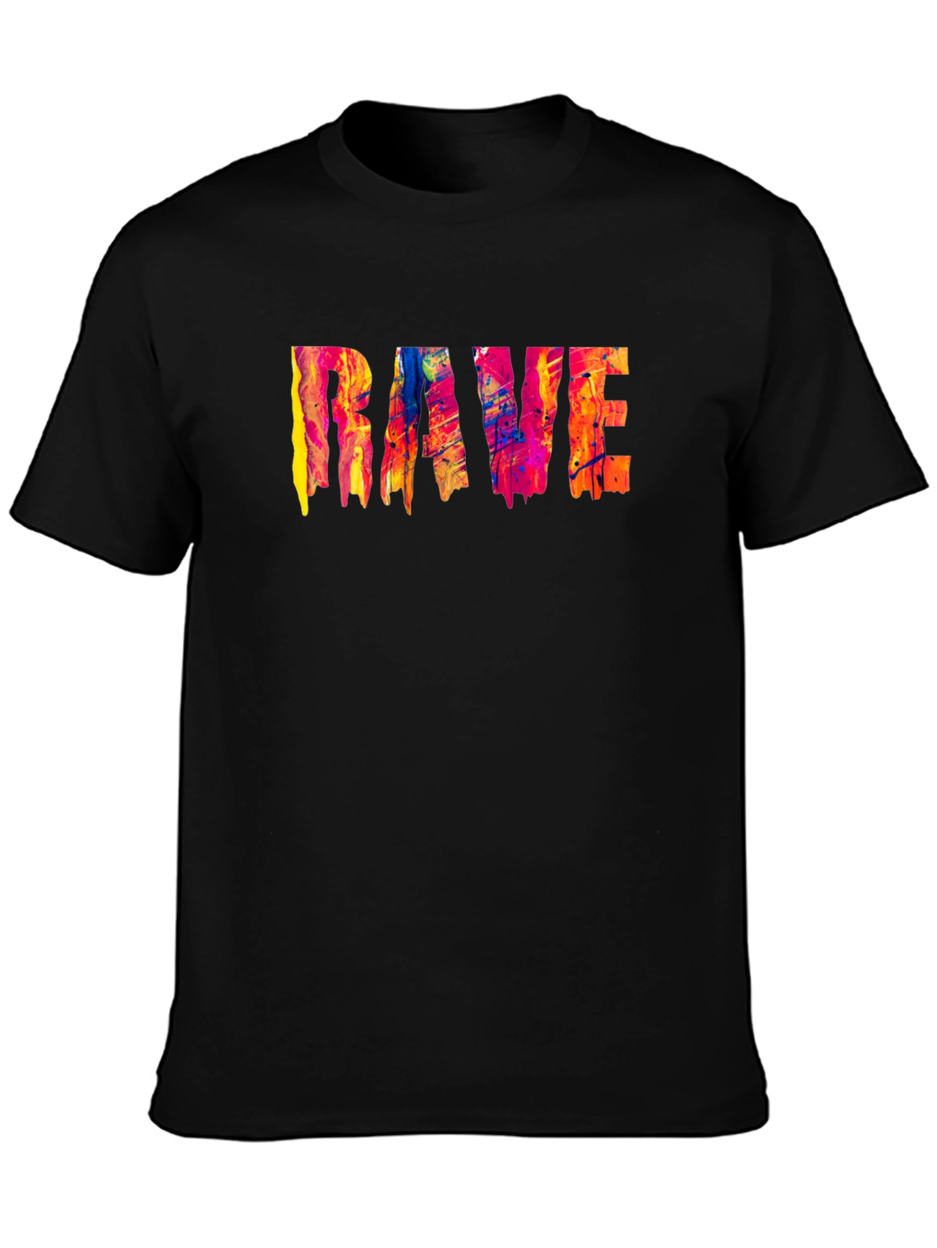 RAVE Colorful Graphic T-Shirt Unique Design