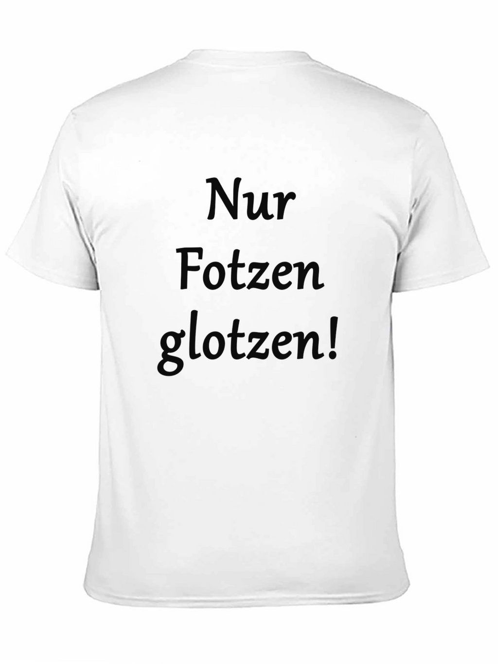 Mens Black Graphic T-Shirt - Nur Fotzen glotzen!