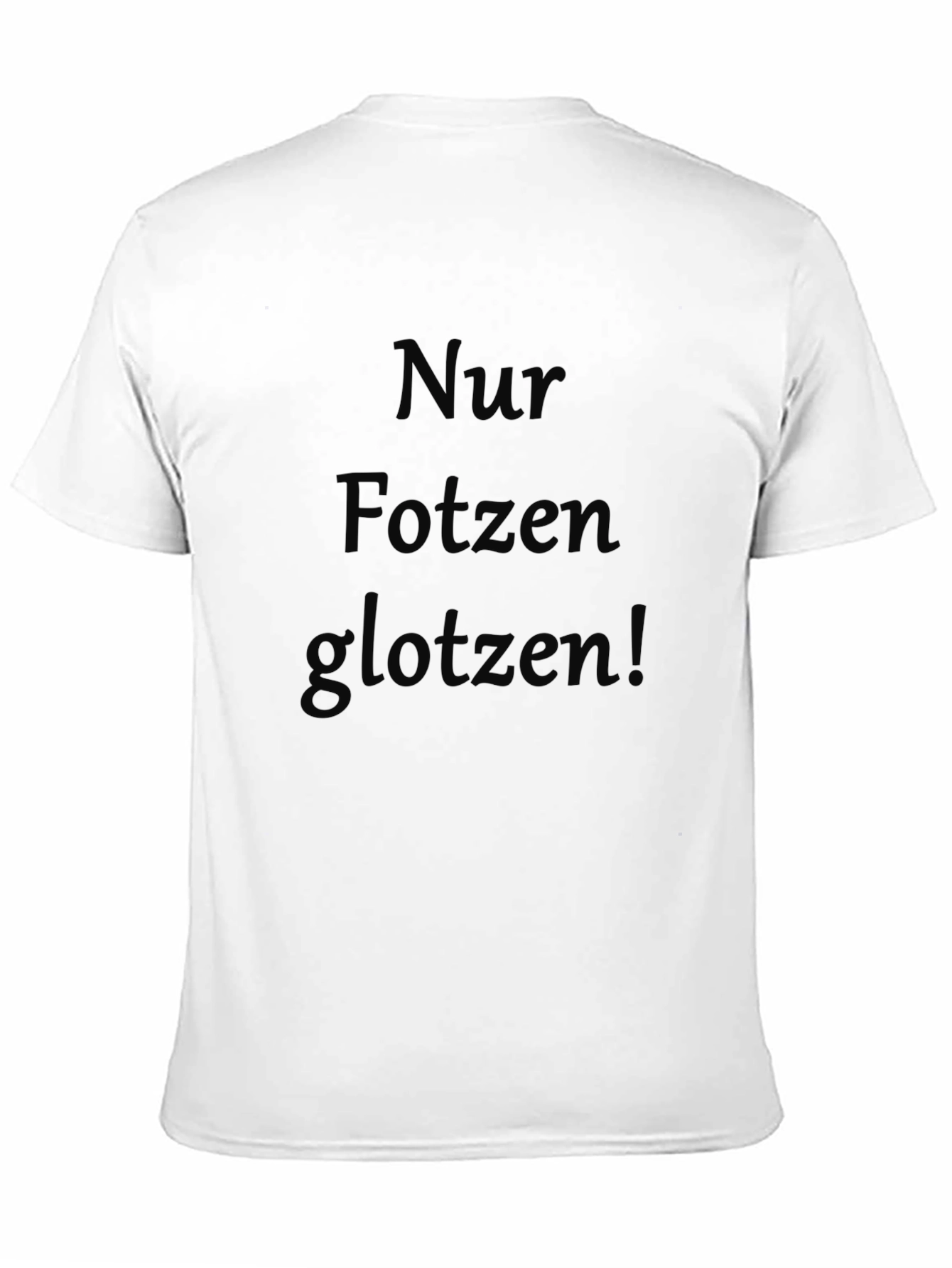 Mens Black Graphic T-Shirt - Nur Fotzen glotzen!