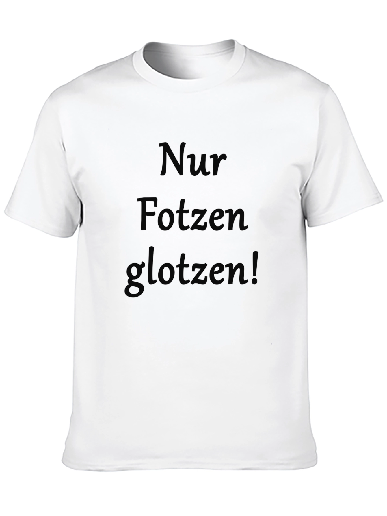 Mens Black Graphic T-Shirt - Nur Fotzen glotzen!