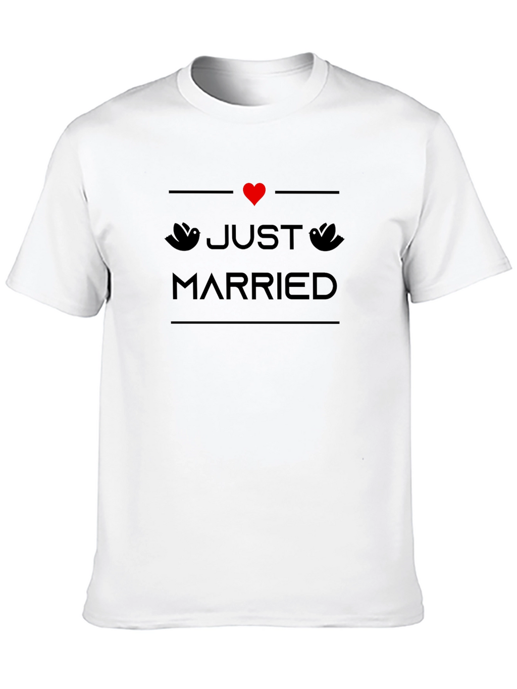 Just Married T-Shirt - Black Wedding Tee