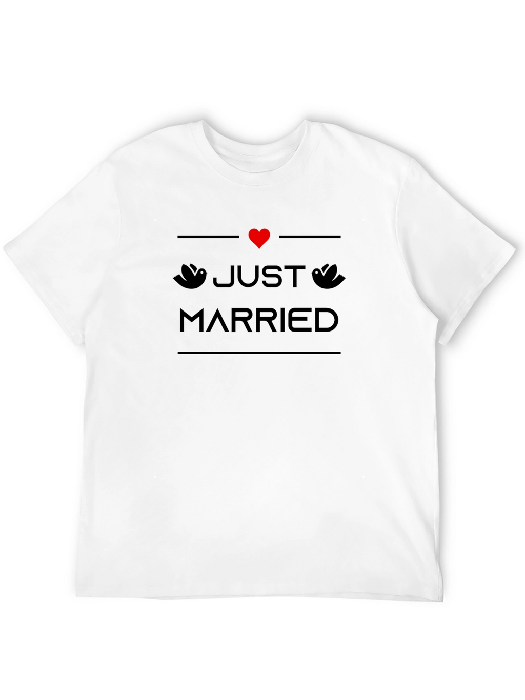 Just Married T-Shirt - Black Wedding Tee