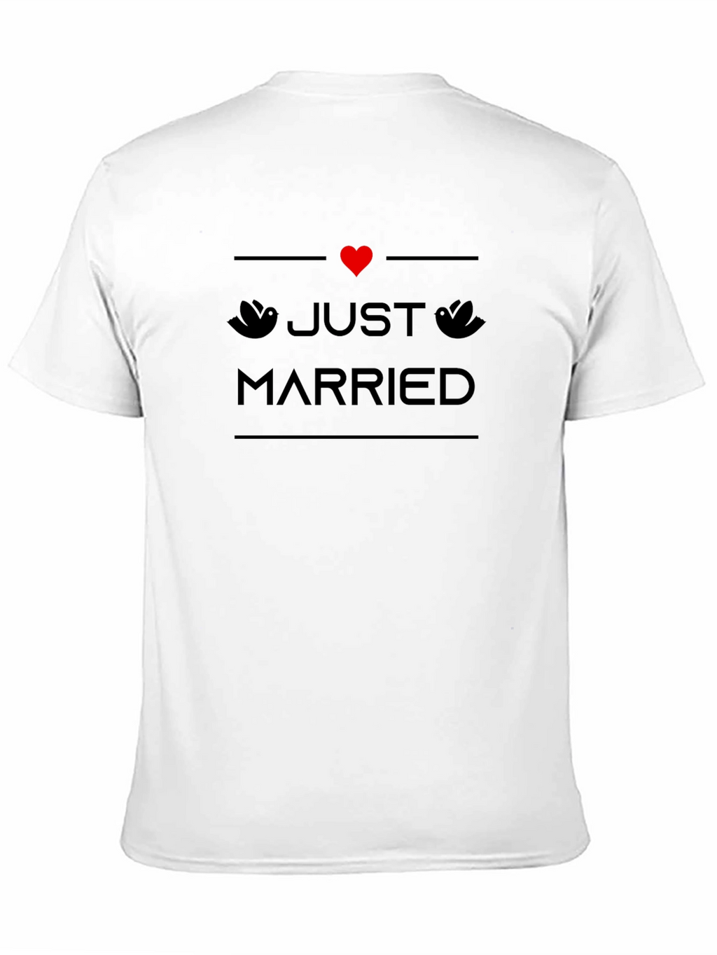Just Married T-Shirt - Black Wedding Tee
