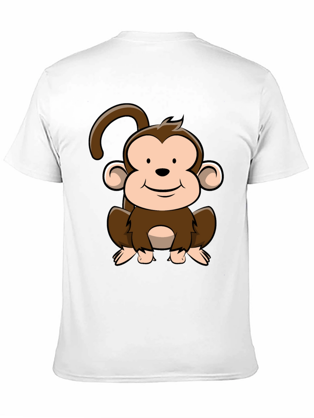 Cute Cartoon Monkey Graphic T-Shirt