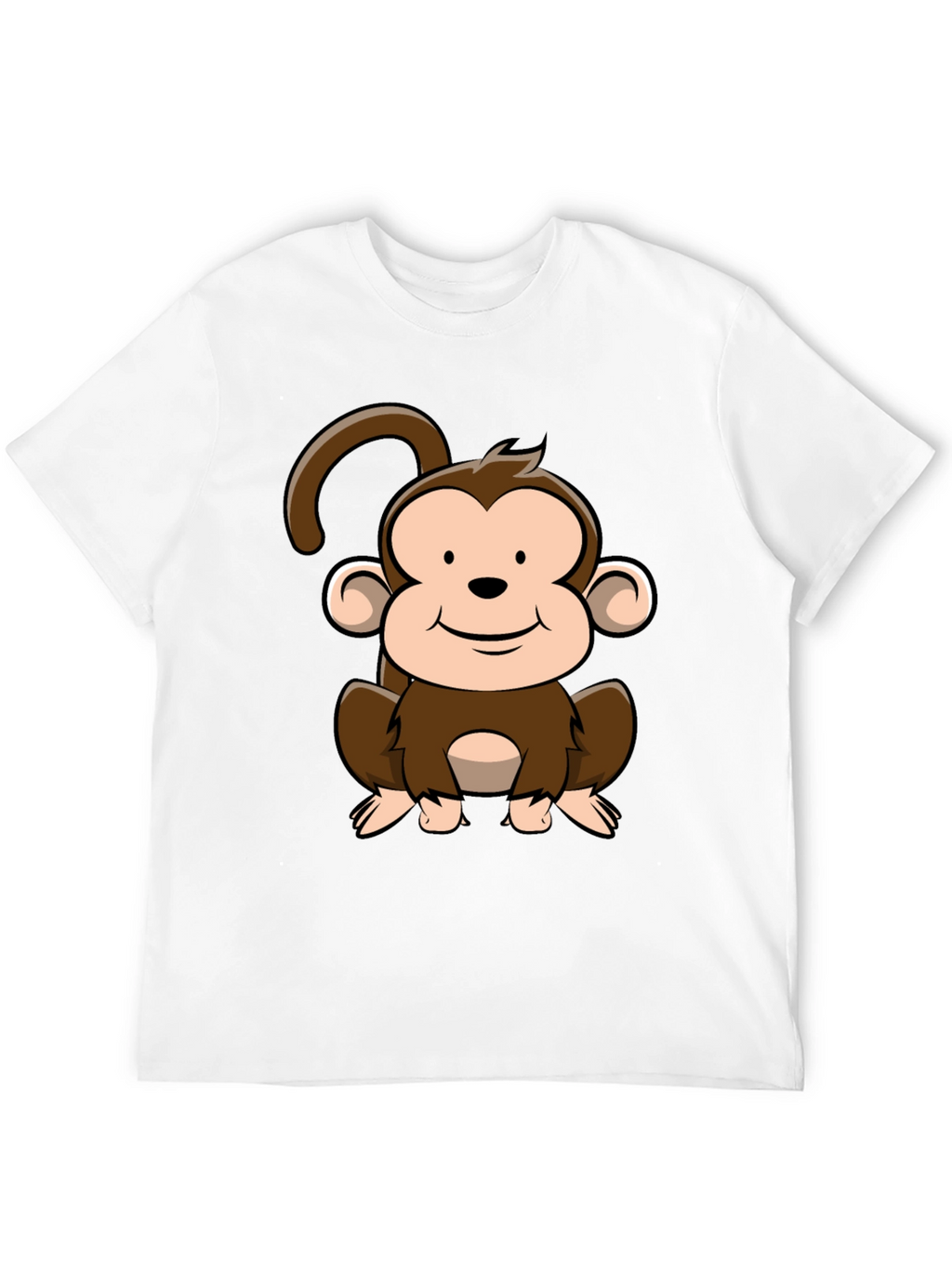 Cute Cartoon Monkey Graphic T-Shirt