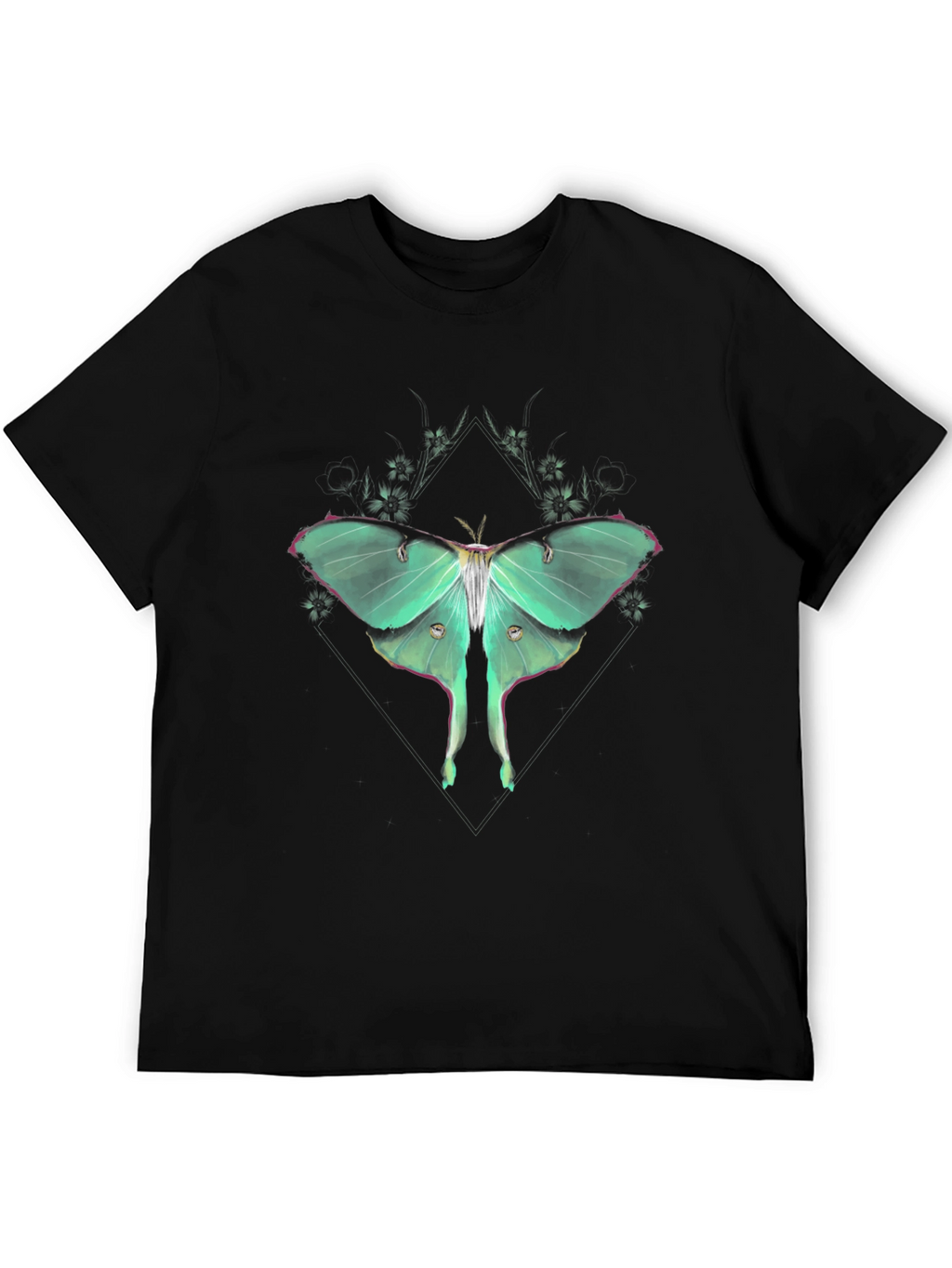Luna Moth Graphic Tee - Black