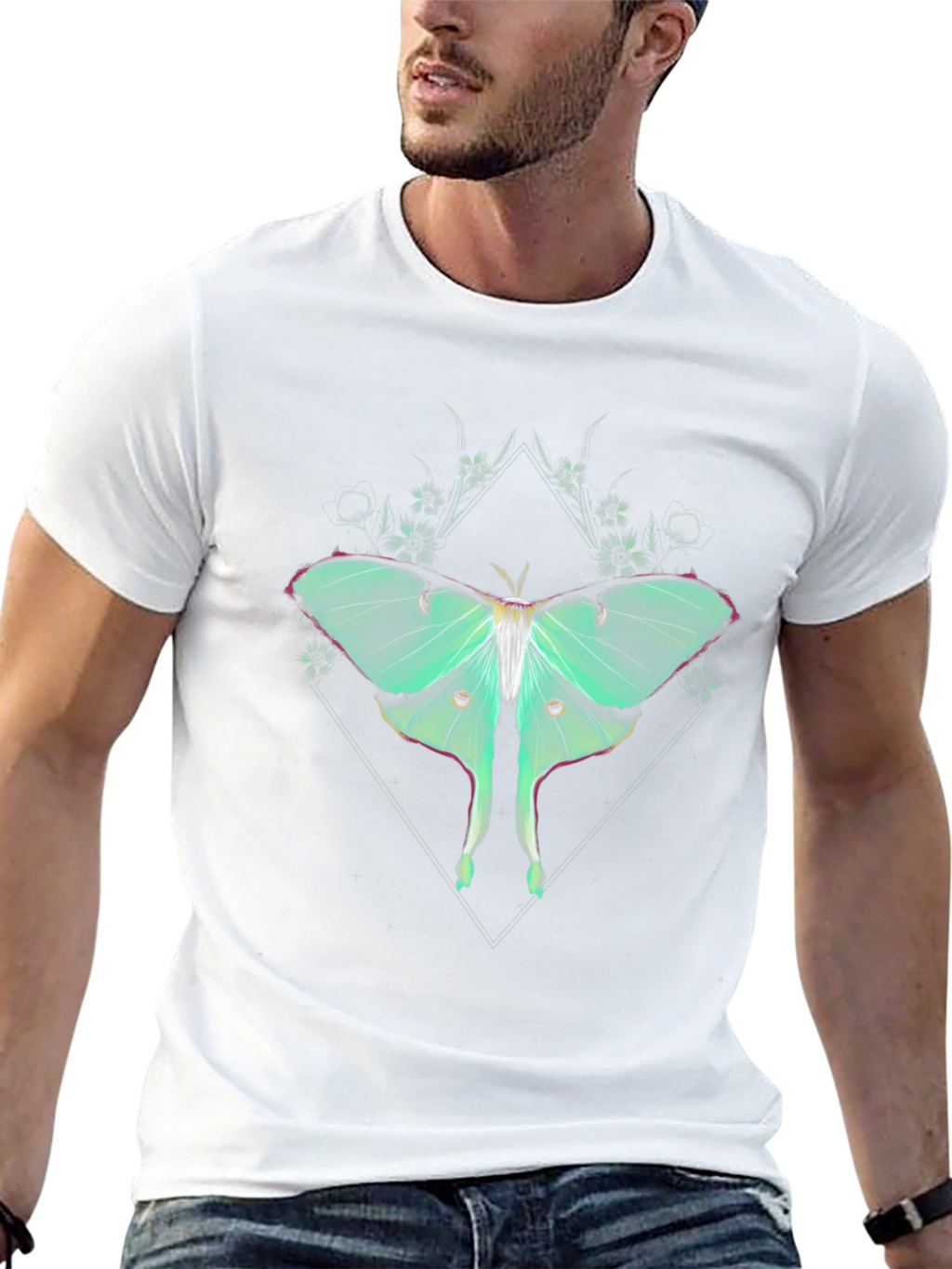 Luna Moth Graphic Tee - Black