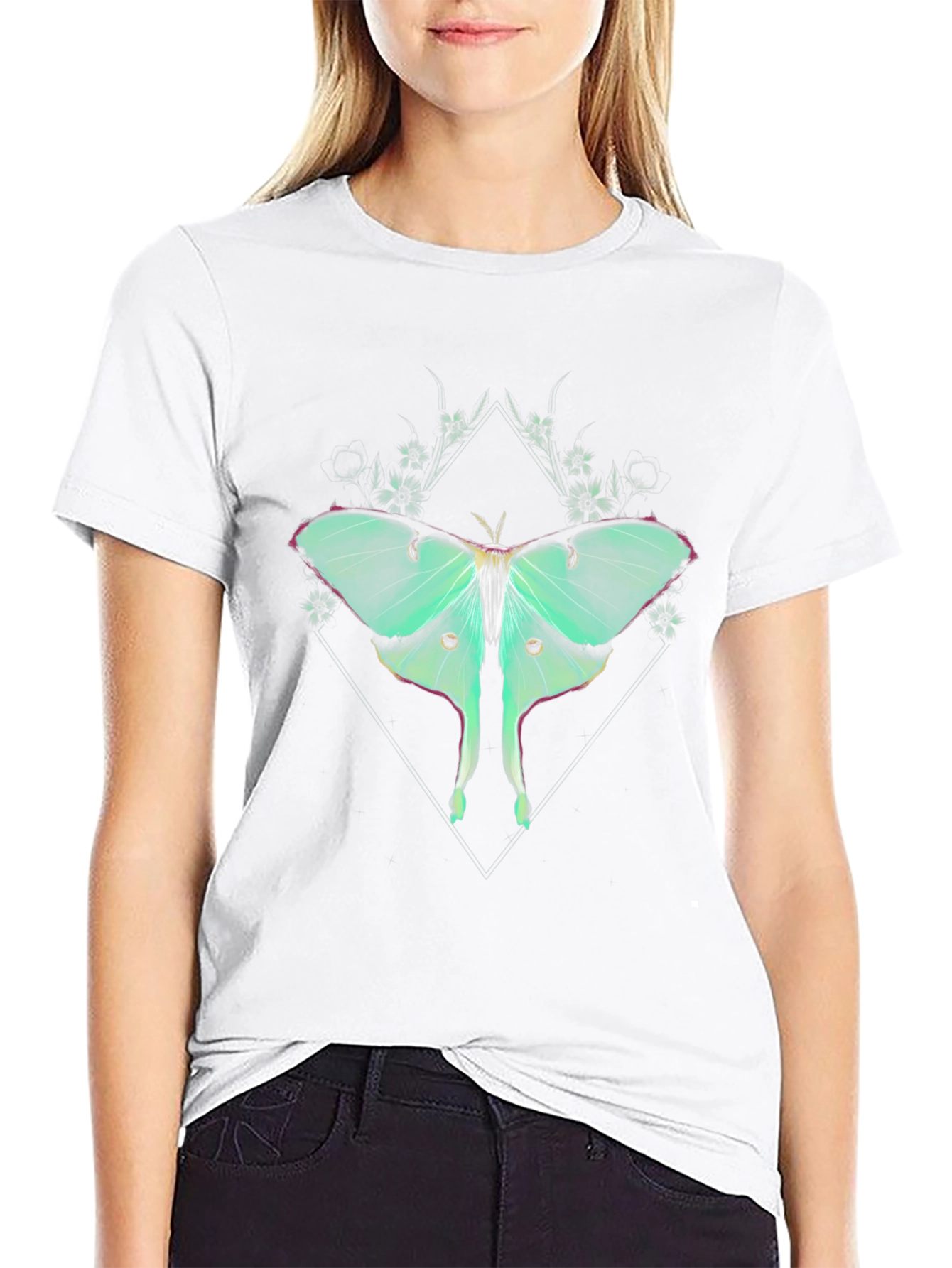 Luna Moth Graphic Tee - Black