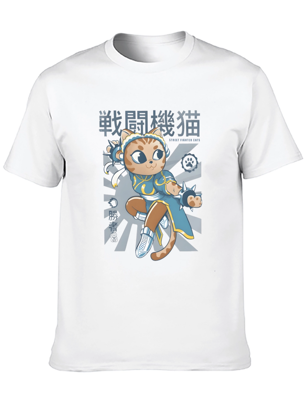 Street Fighter Cats Black T-Shirt