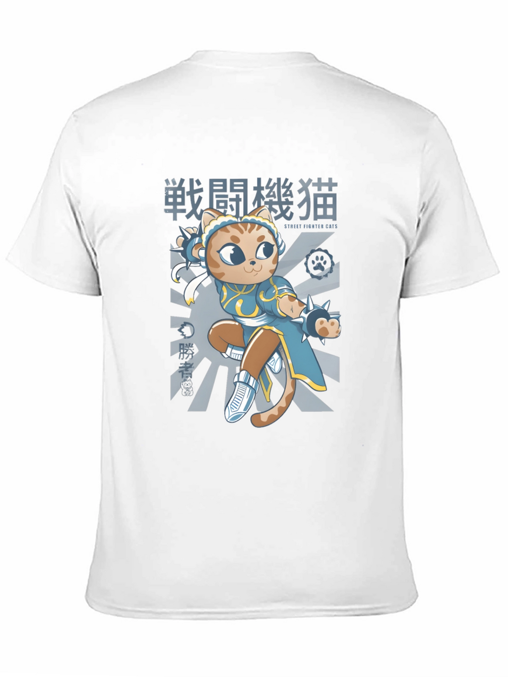 Street Fighter Cats Black T-Shirt