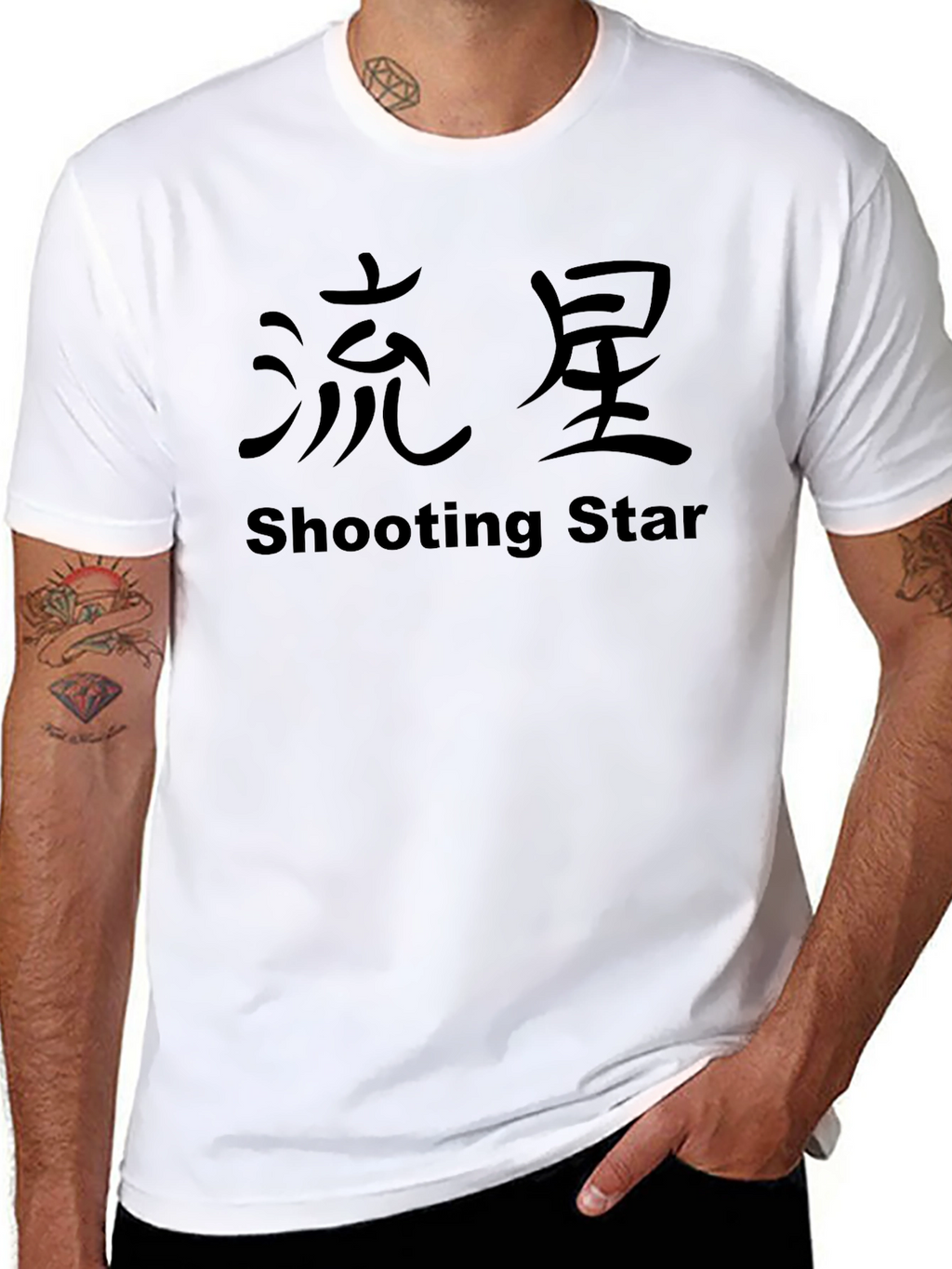 Black Shooting Star Graphic T-Shirt